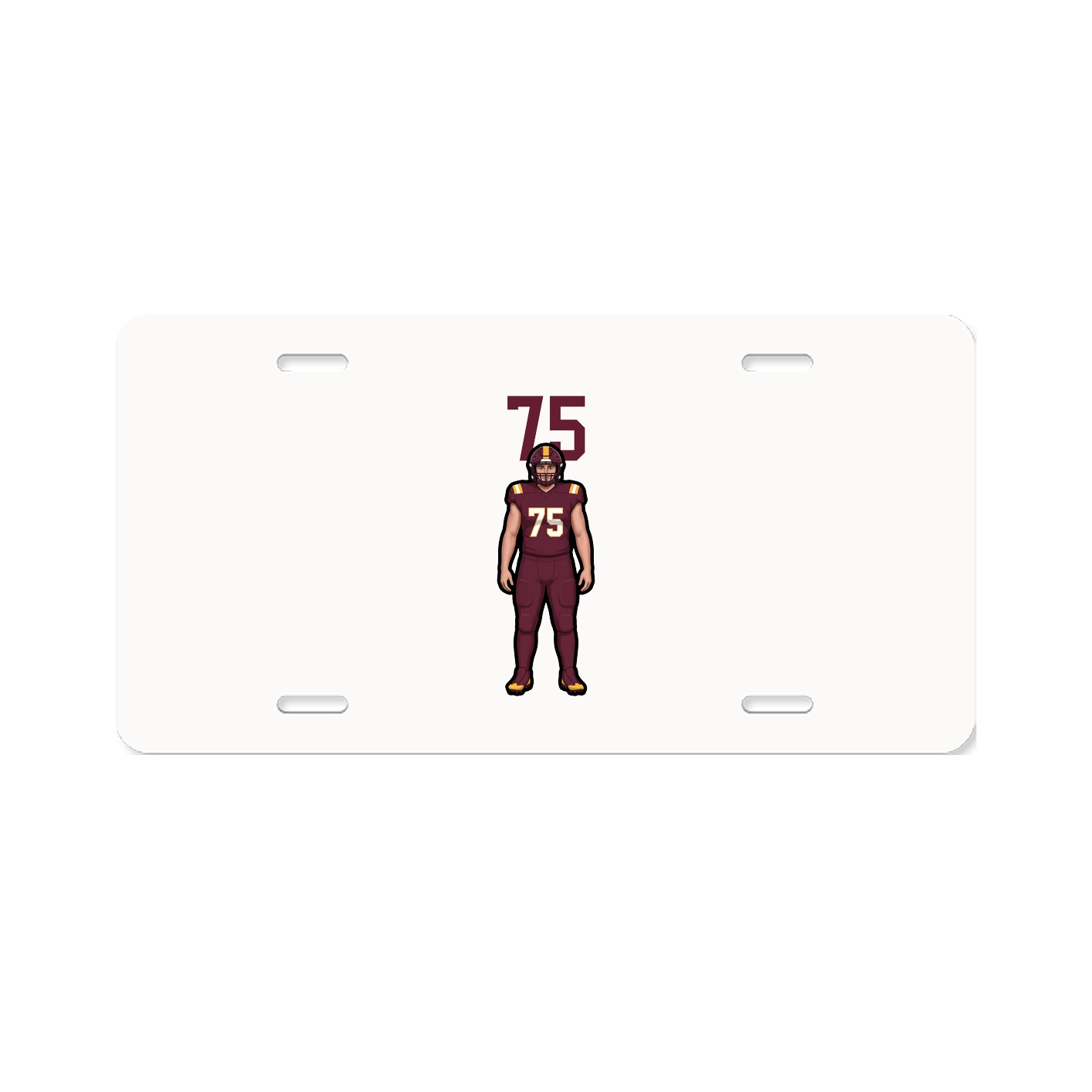 License Plate — Number Top in Classic