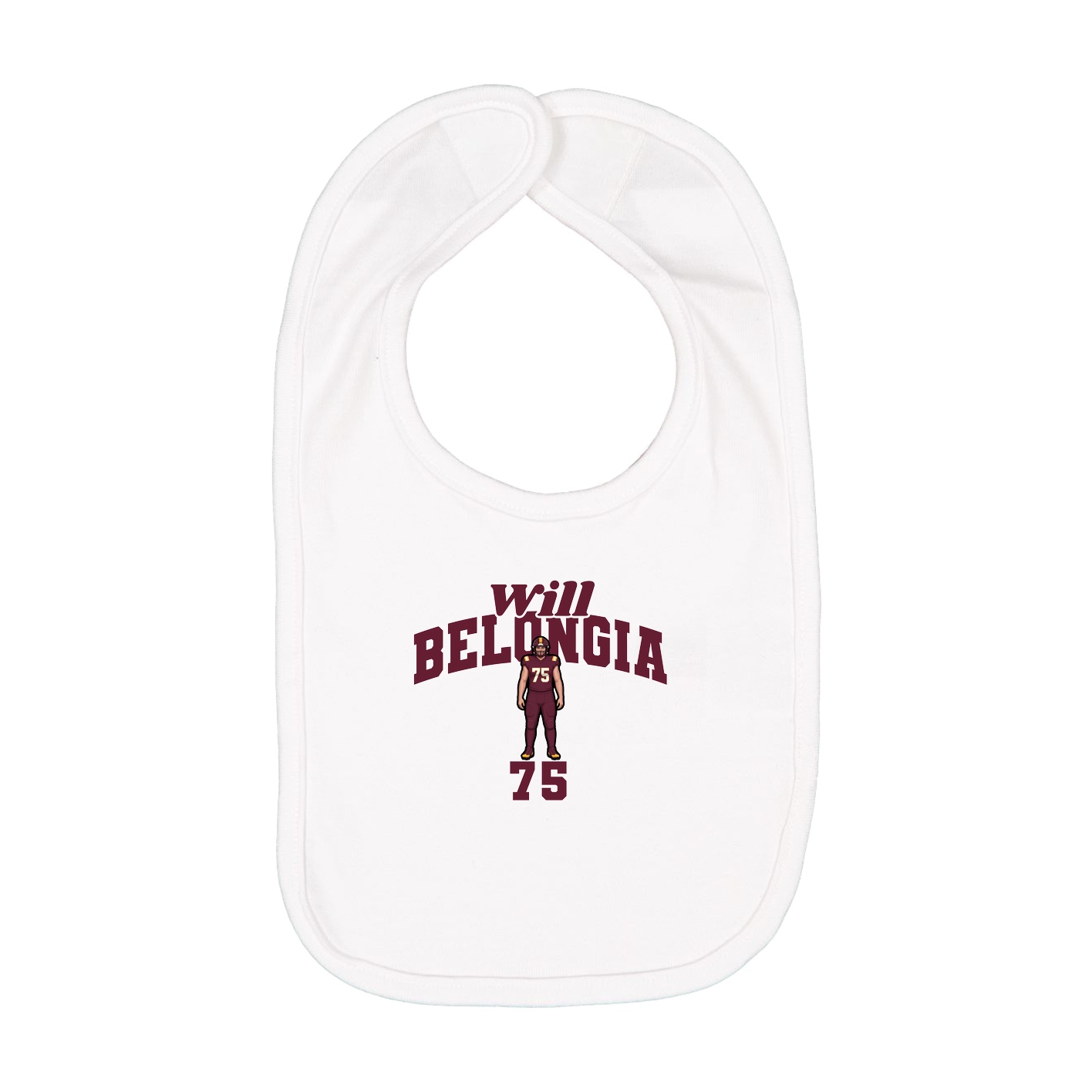 Infant Bib — Signature Arch in White