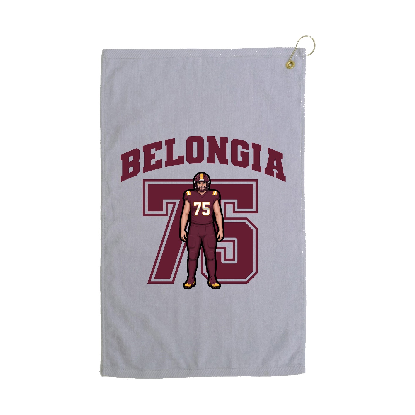 Golf Towel — Number in Grey