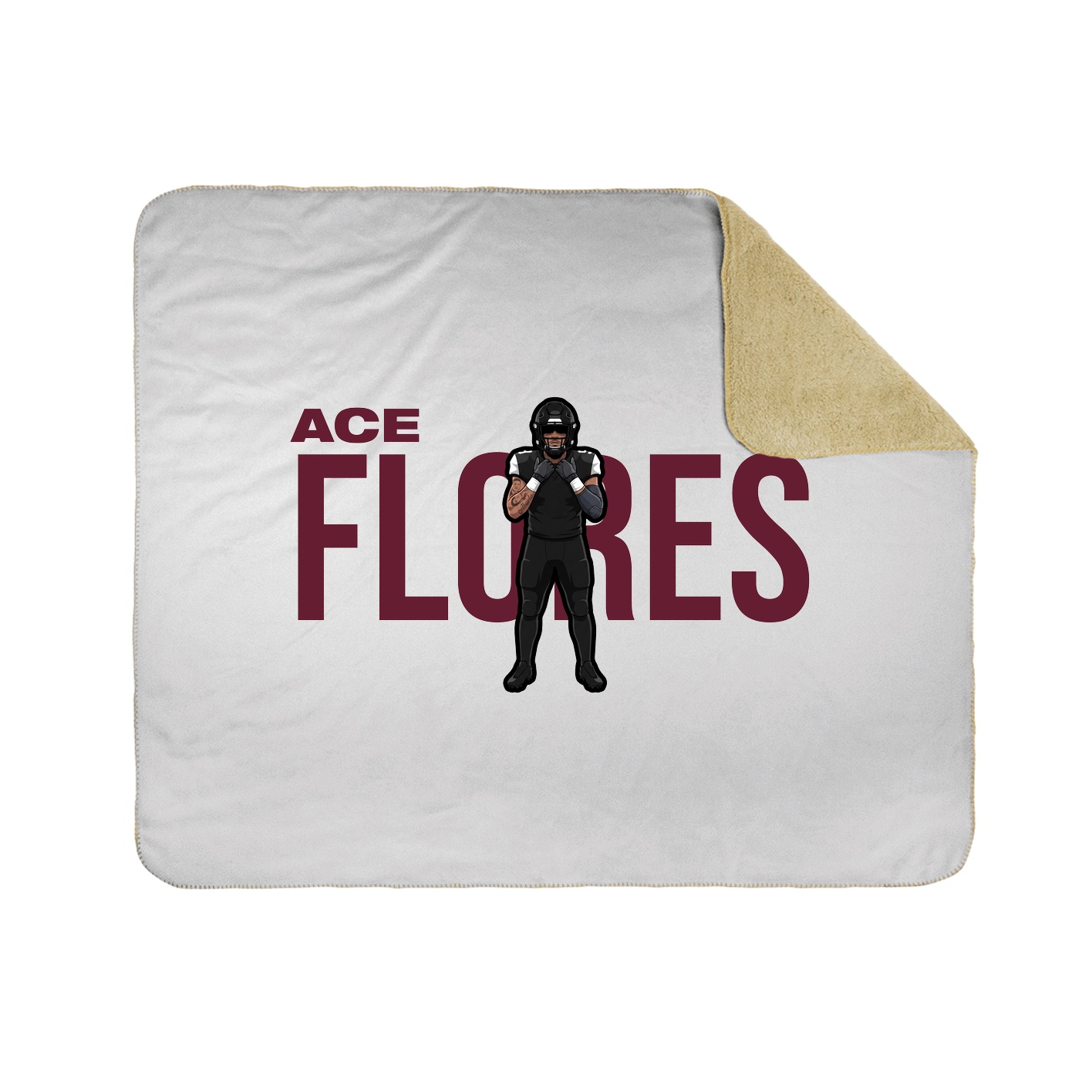 Throw Blanket — Player Name in White