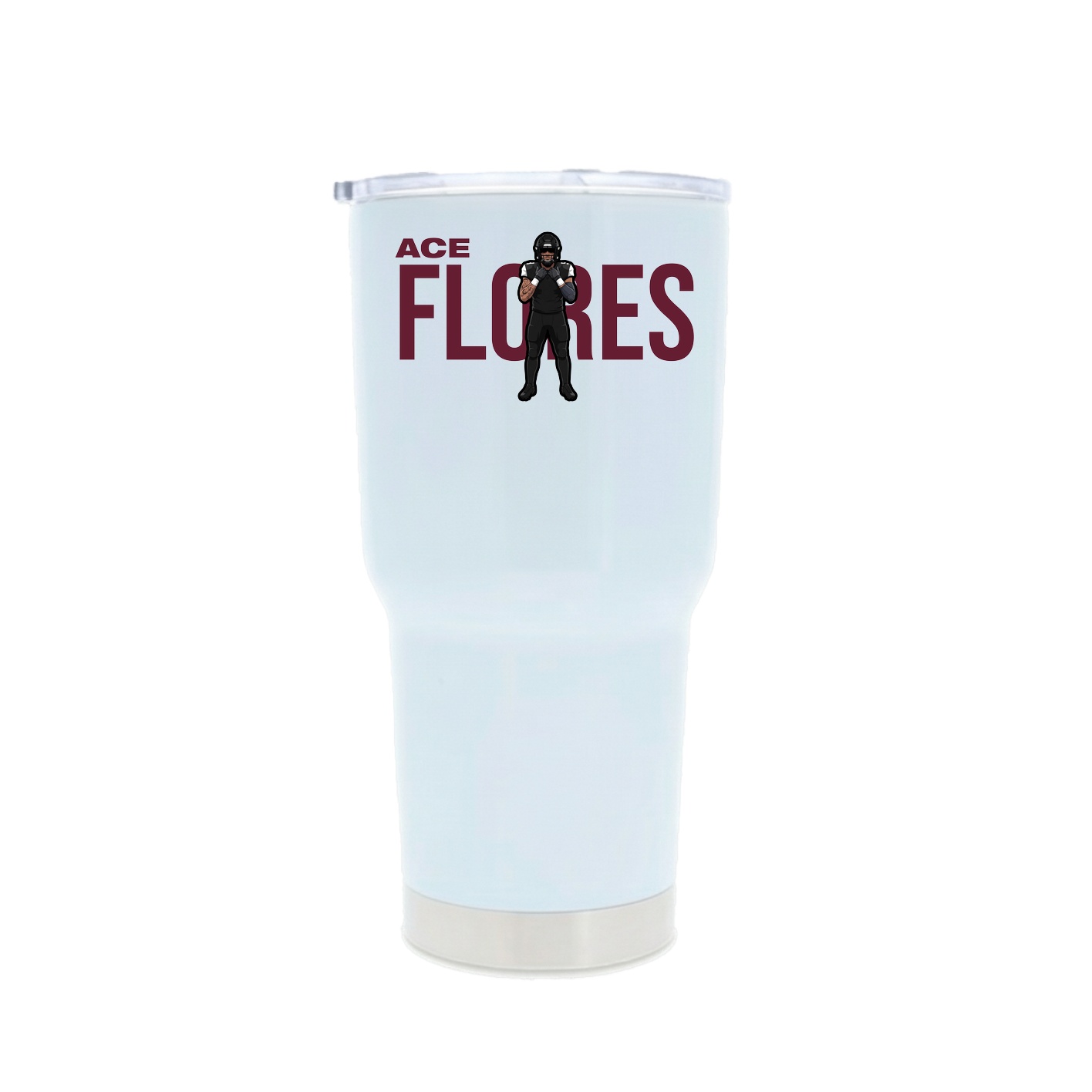 30oz Stainless Steel Tumbler — Player Name in White