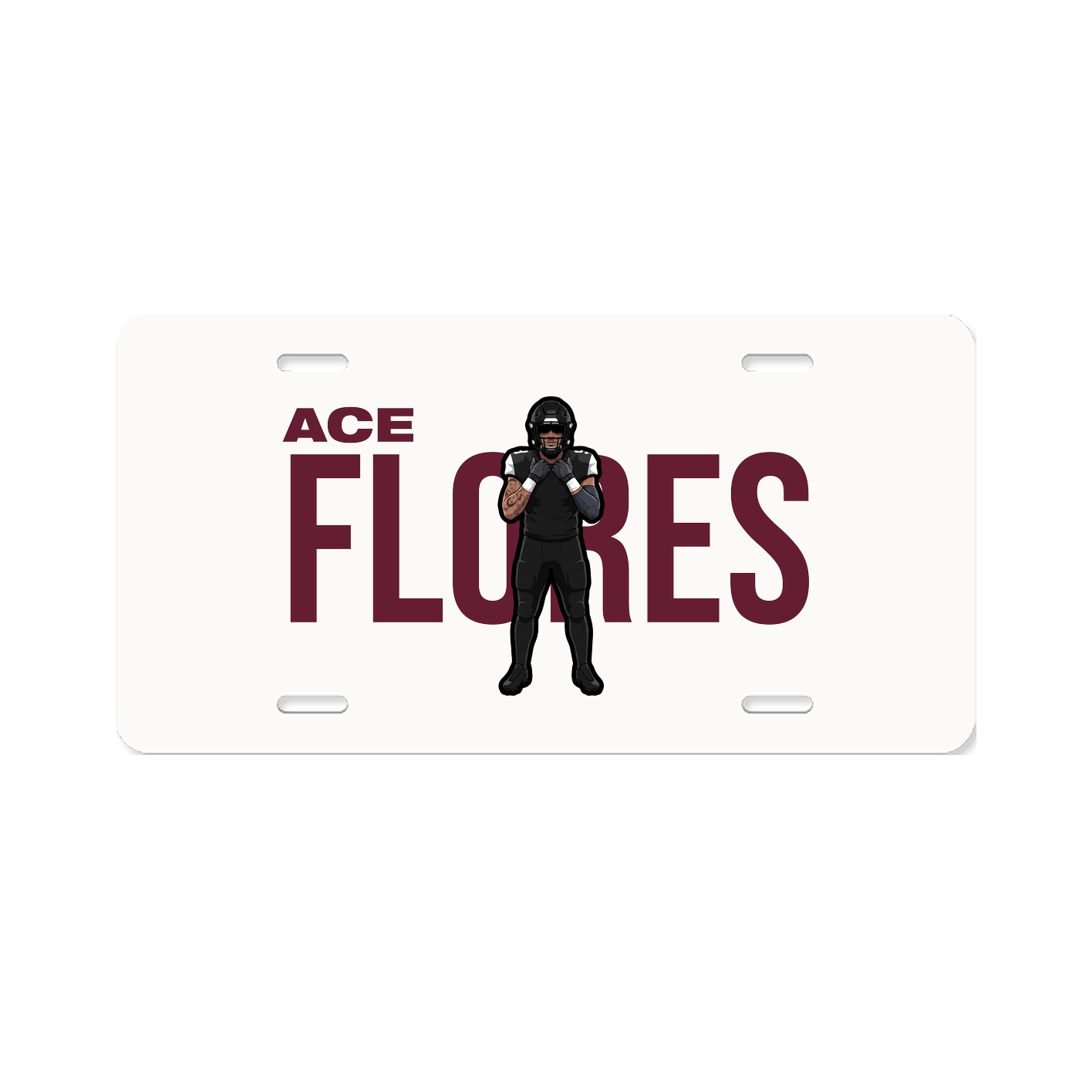 License Plate — Player Name in Classic