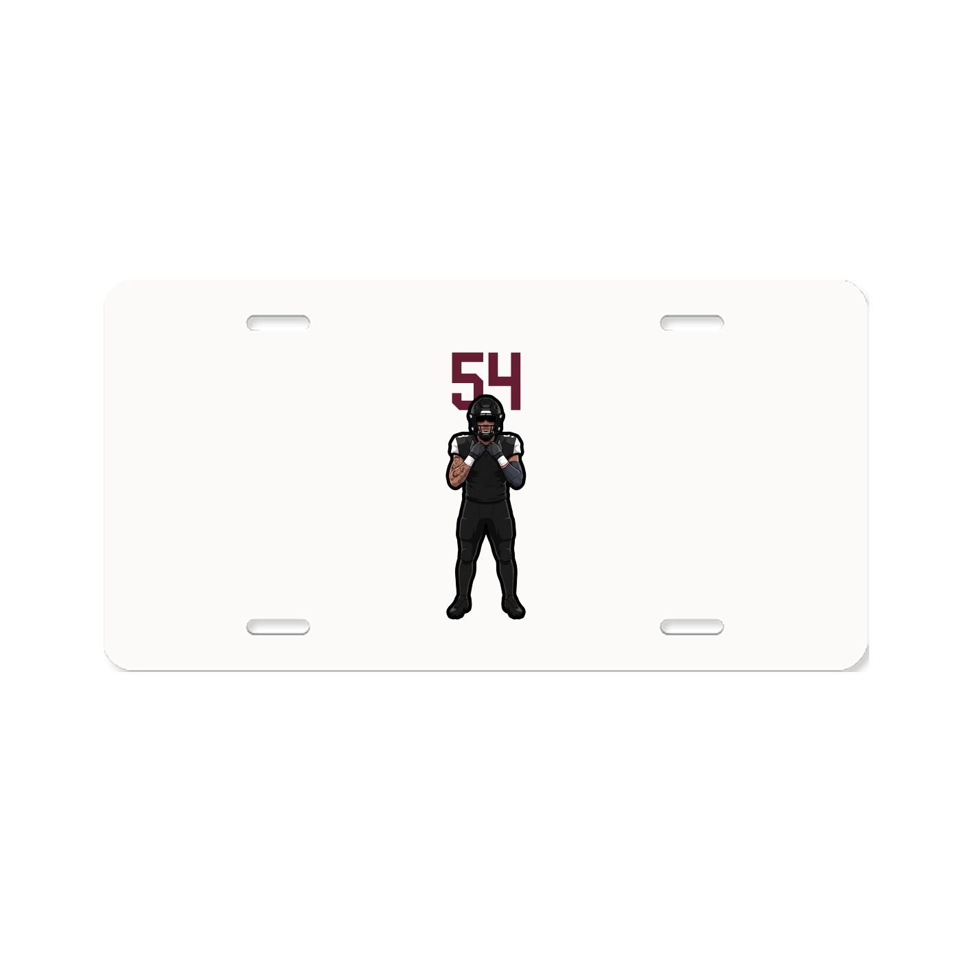 License Plate — Number Top in Classic