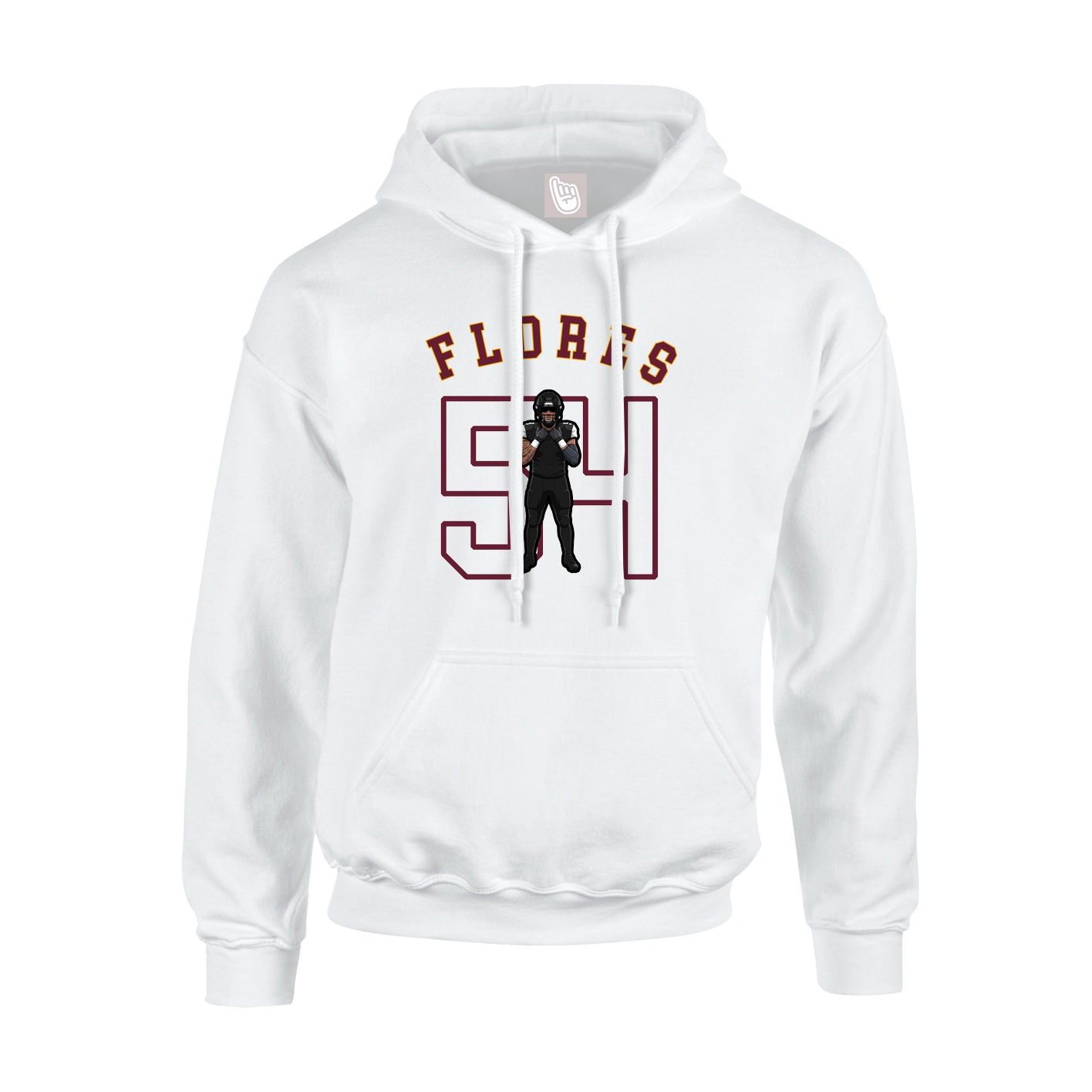Youth Hoodie — Shirsey Arch in White