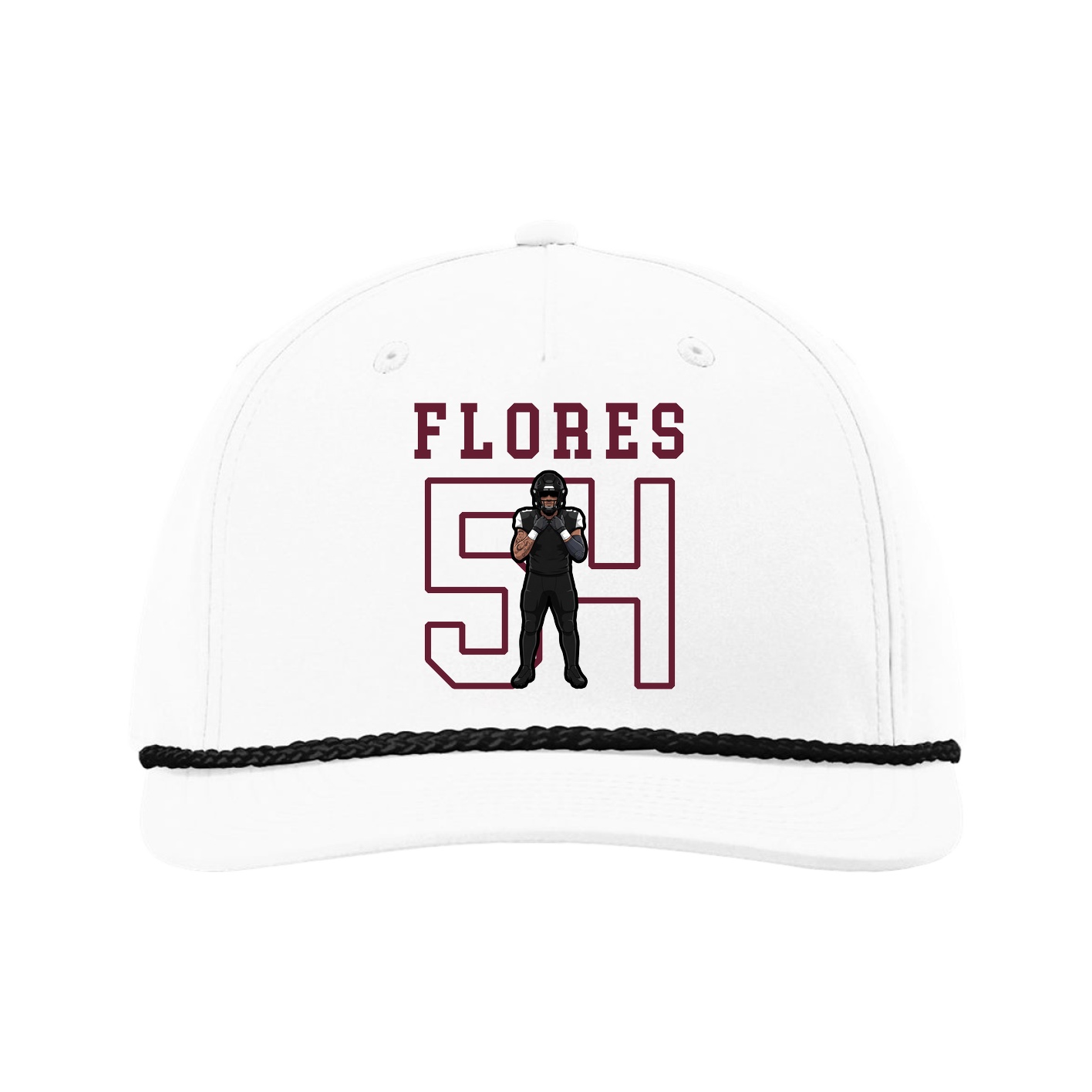 Five-Panel Classic Rope Cap — Shirsey in White