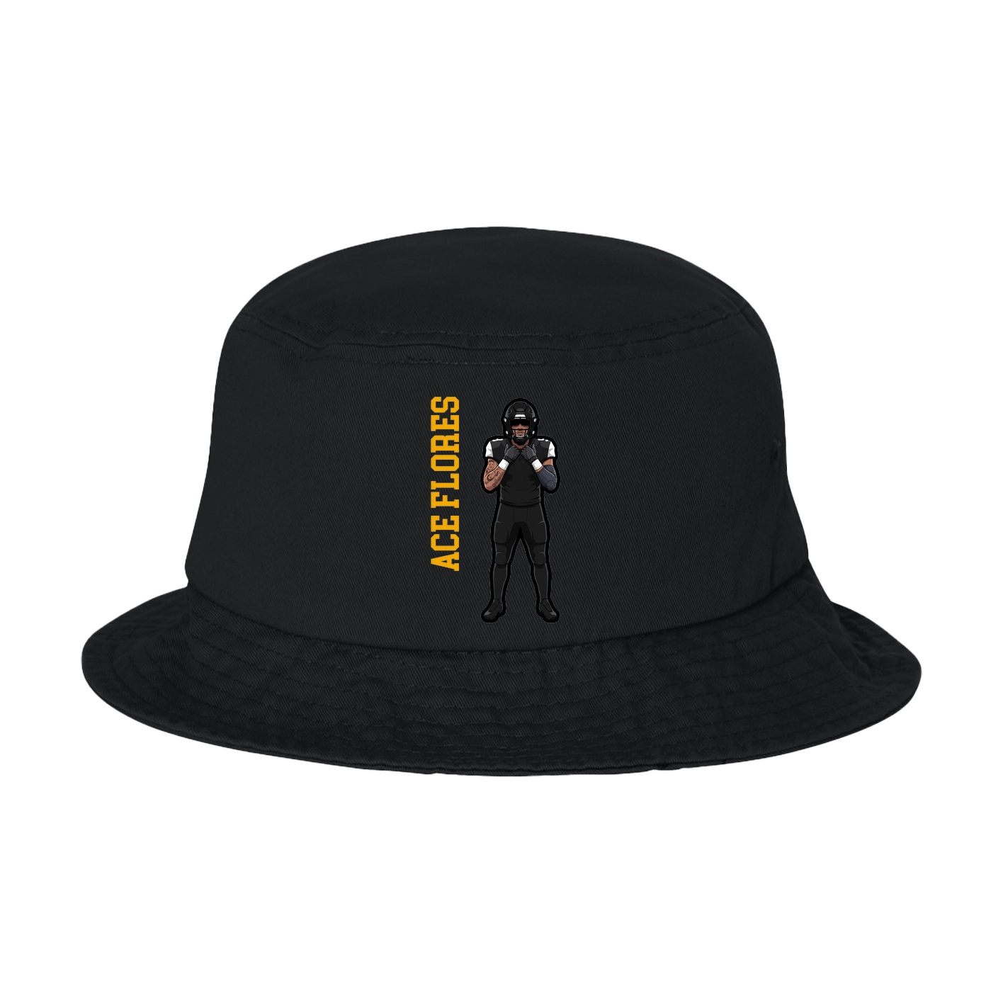 Bucket Cap — Name Vertical in Black