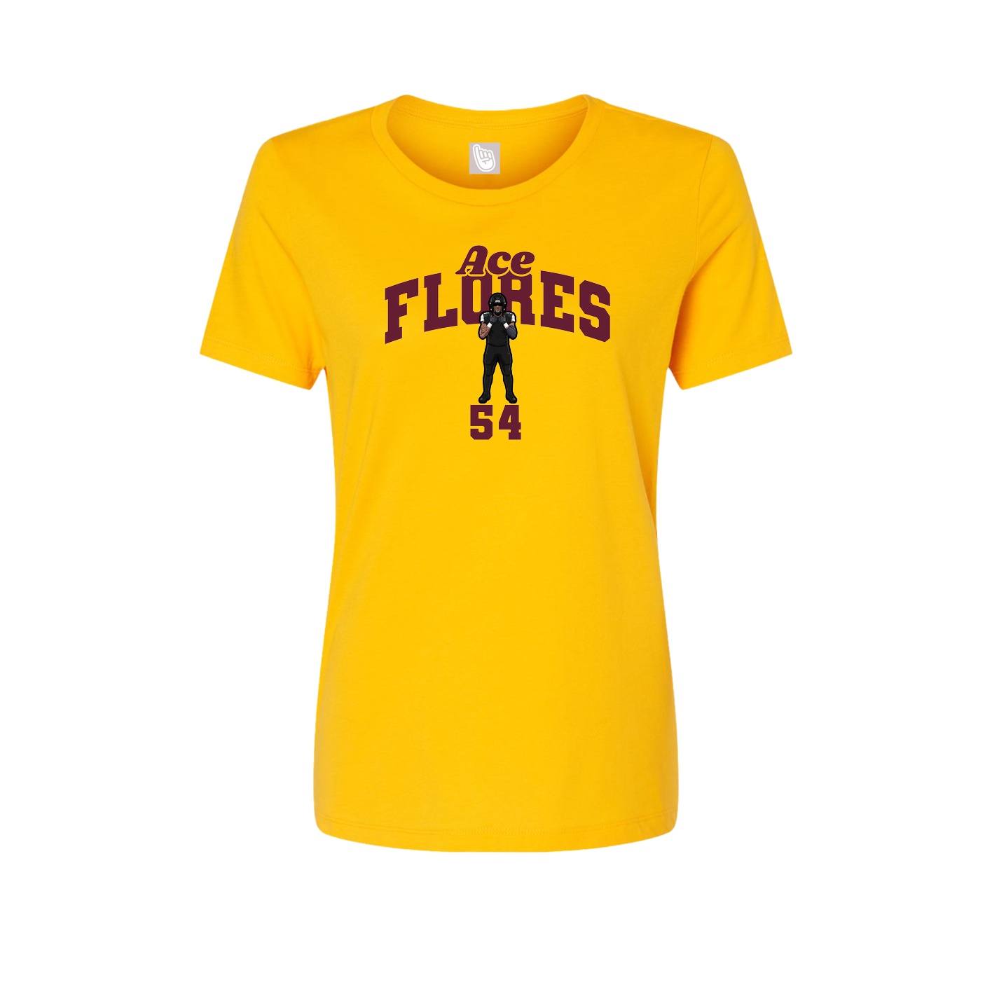 Fitted Women's Tee — Signature Arch in Gold