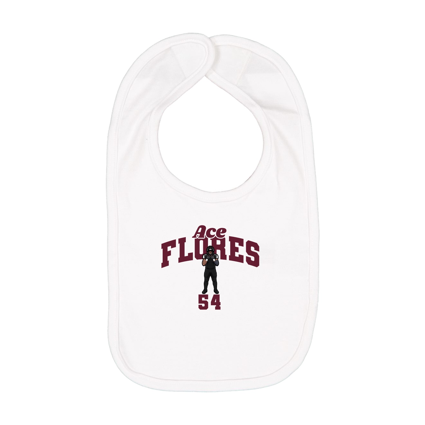 Infant Bib — Signature Arch in White