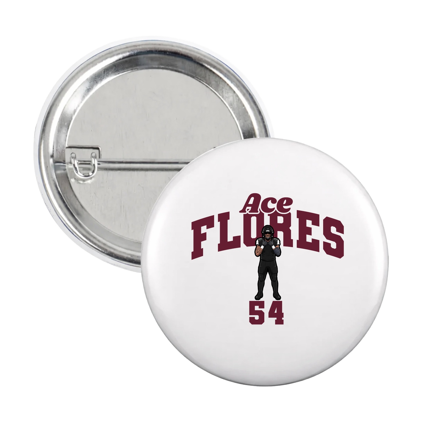 Game Day Button — Signature Arch in White