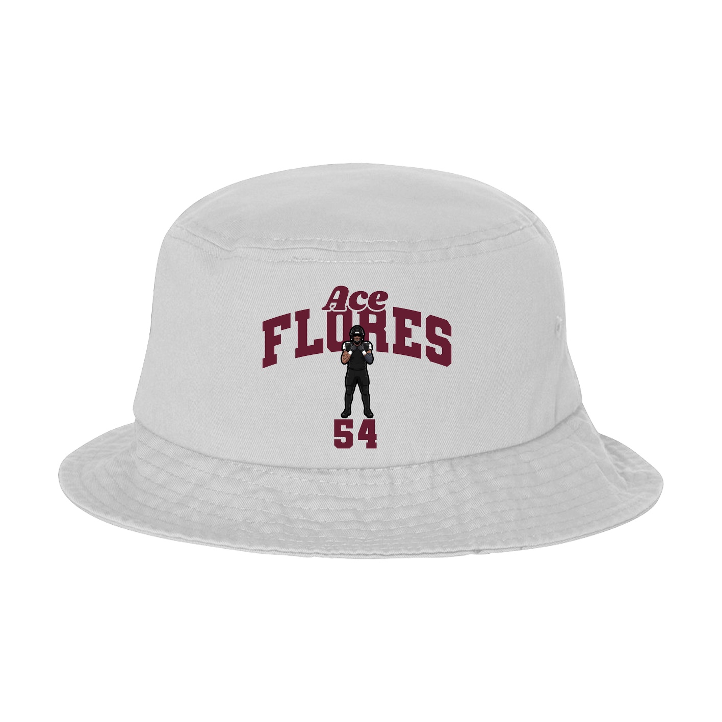 Bucket Cap — Signature Arch in White