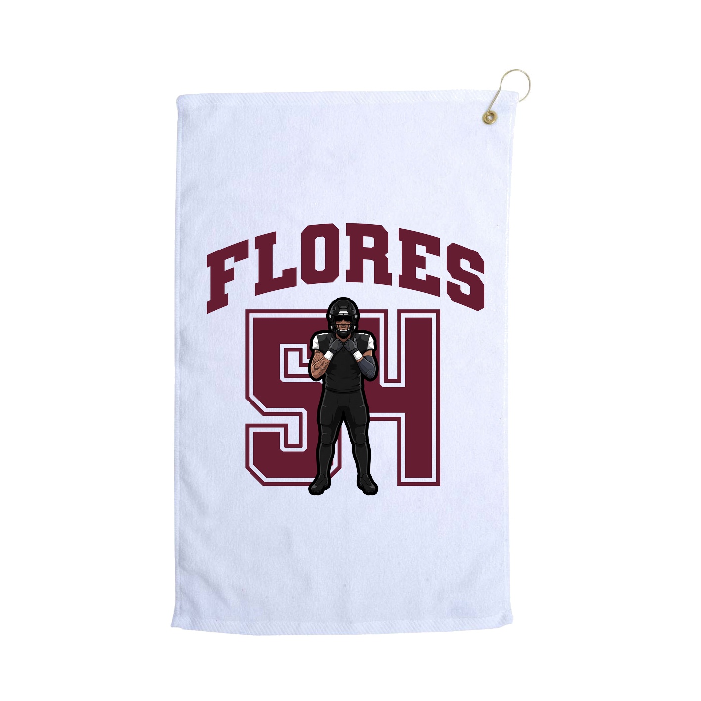 Golf Towel — Number in White
