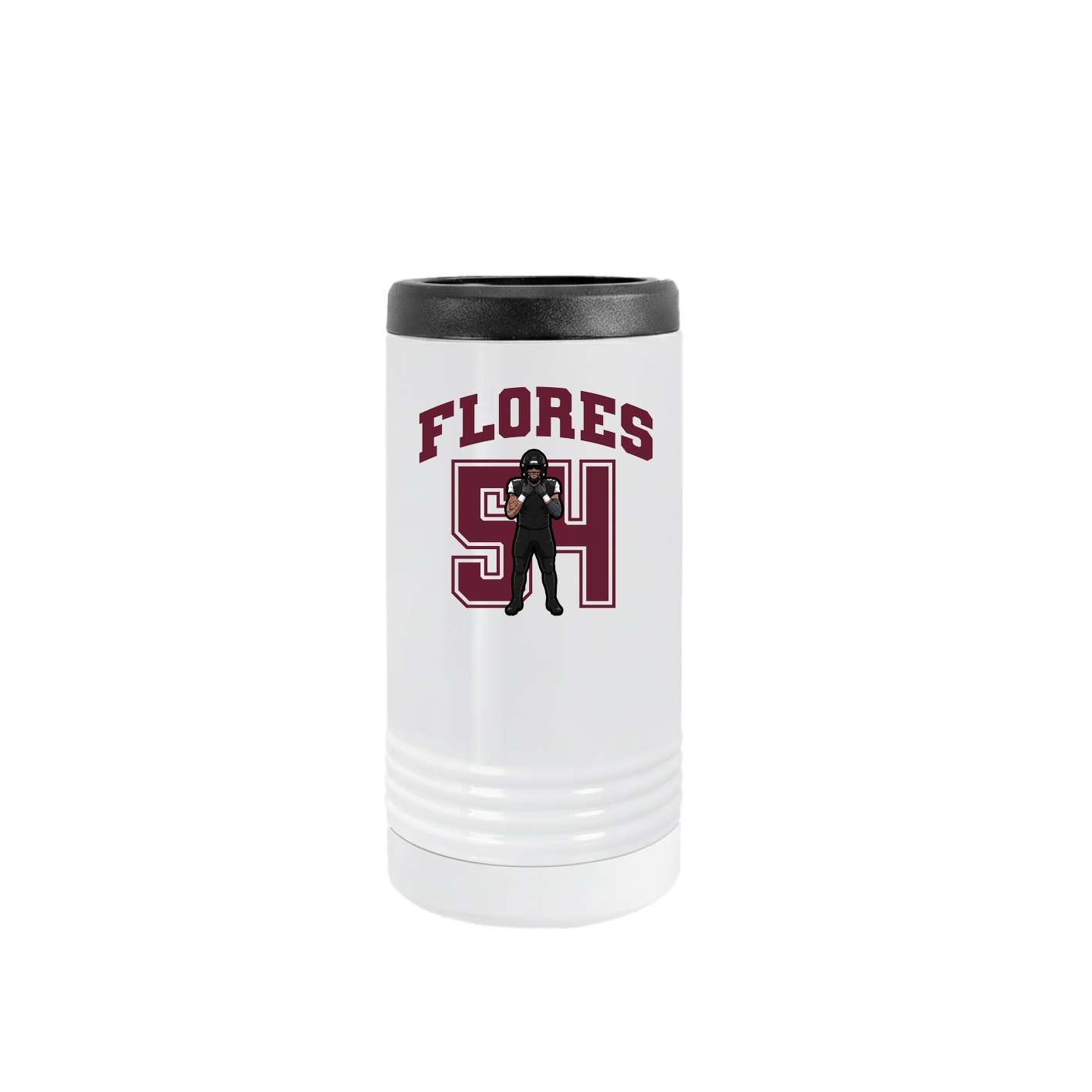 Slim Beverage Holder — Number in White
