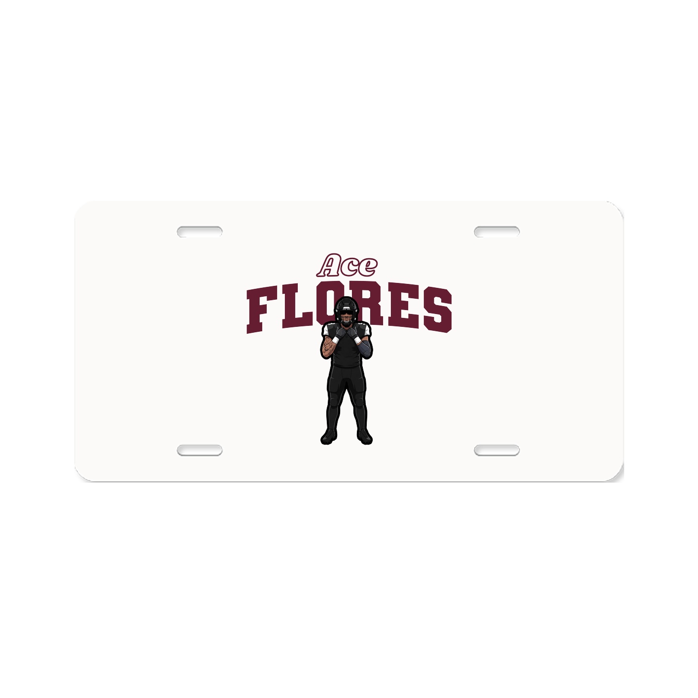 License Plate — Name Arch in Classic