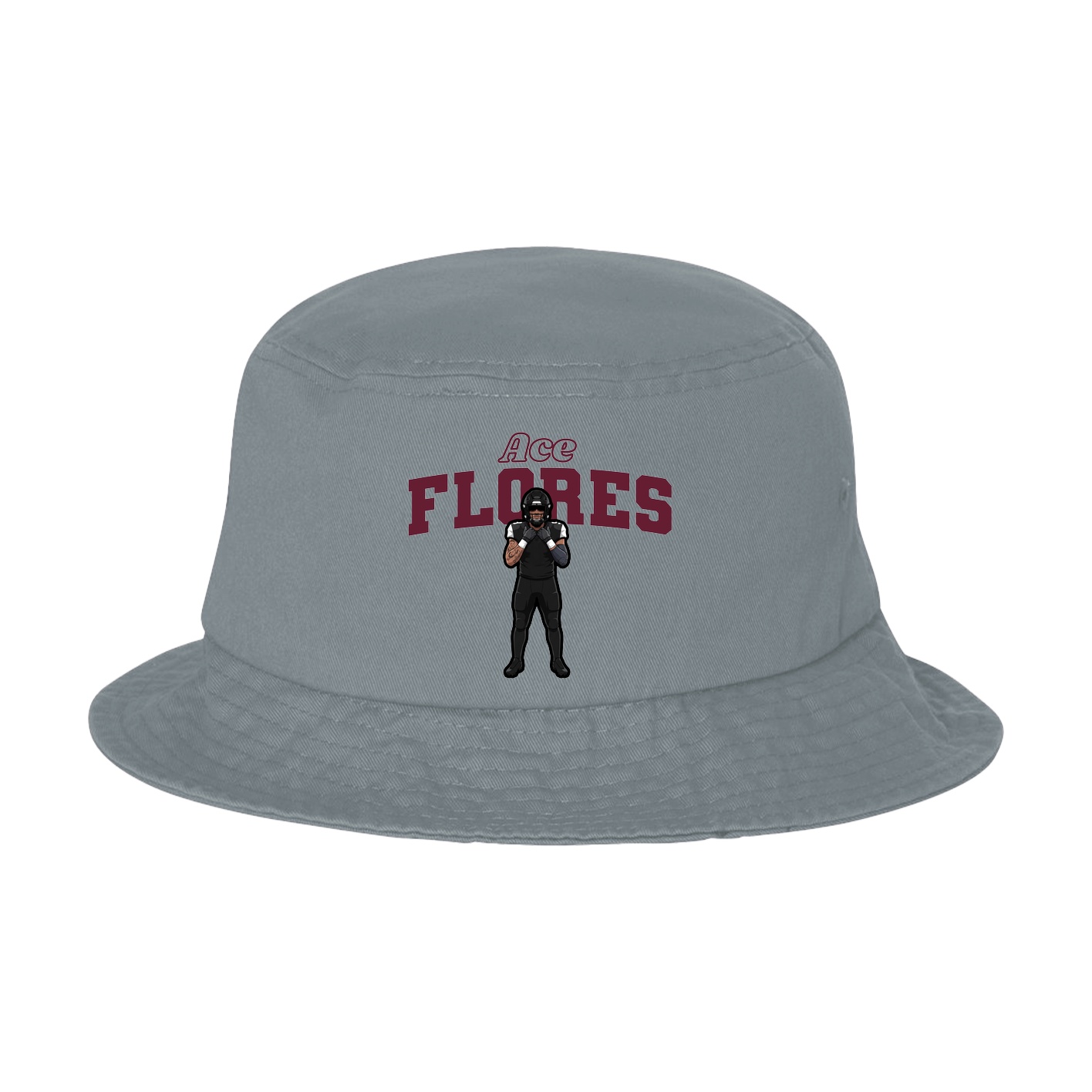 Bucket Cap — Name Arch in Grey