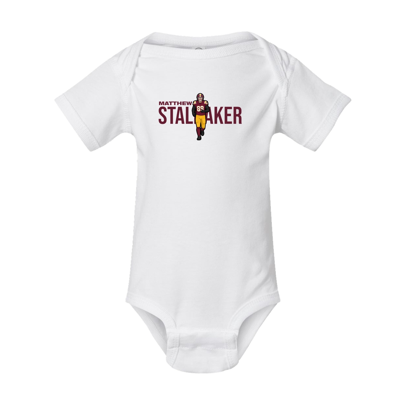Baby Onesie — Player Name in White