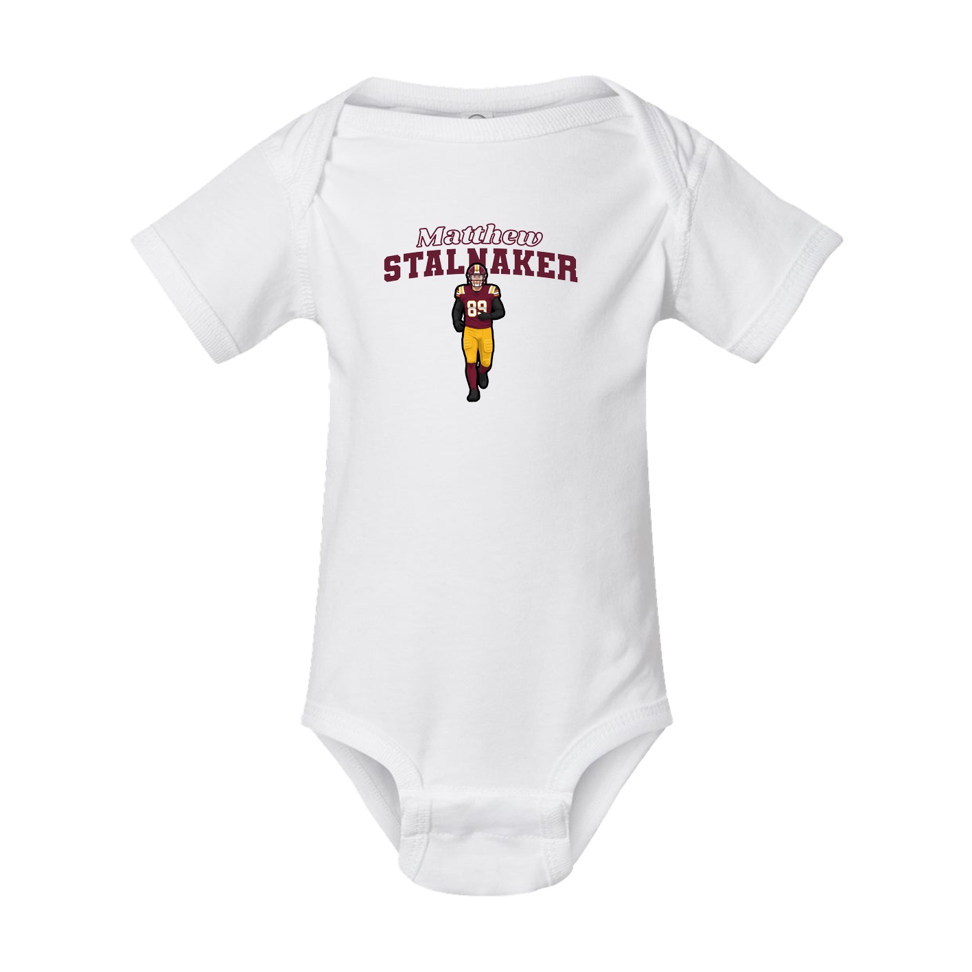Baby Onesie — Name Arch in White