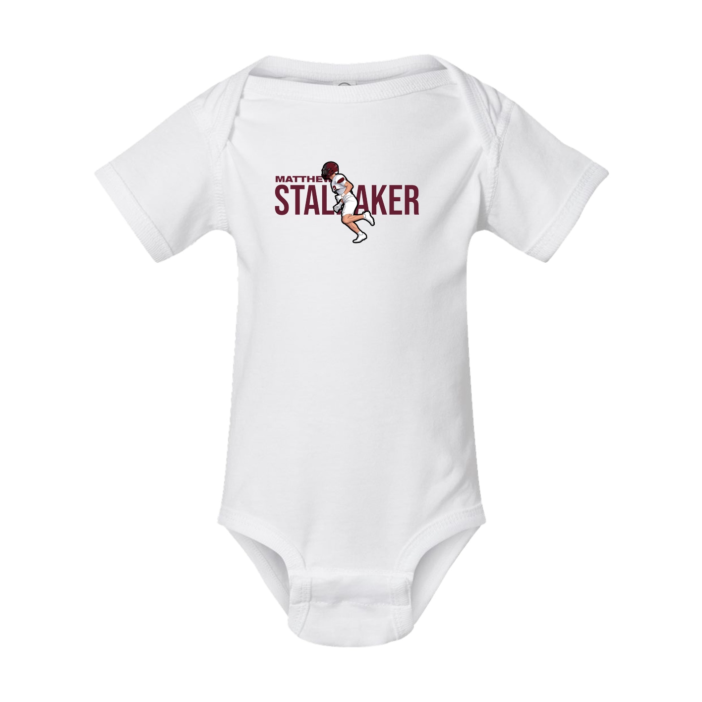 Baby Onesie — Player Name in White