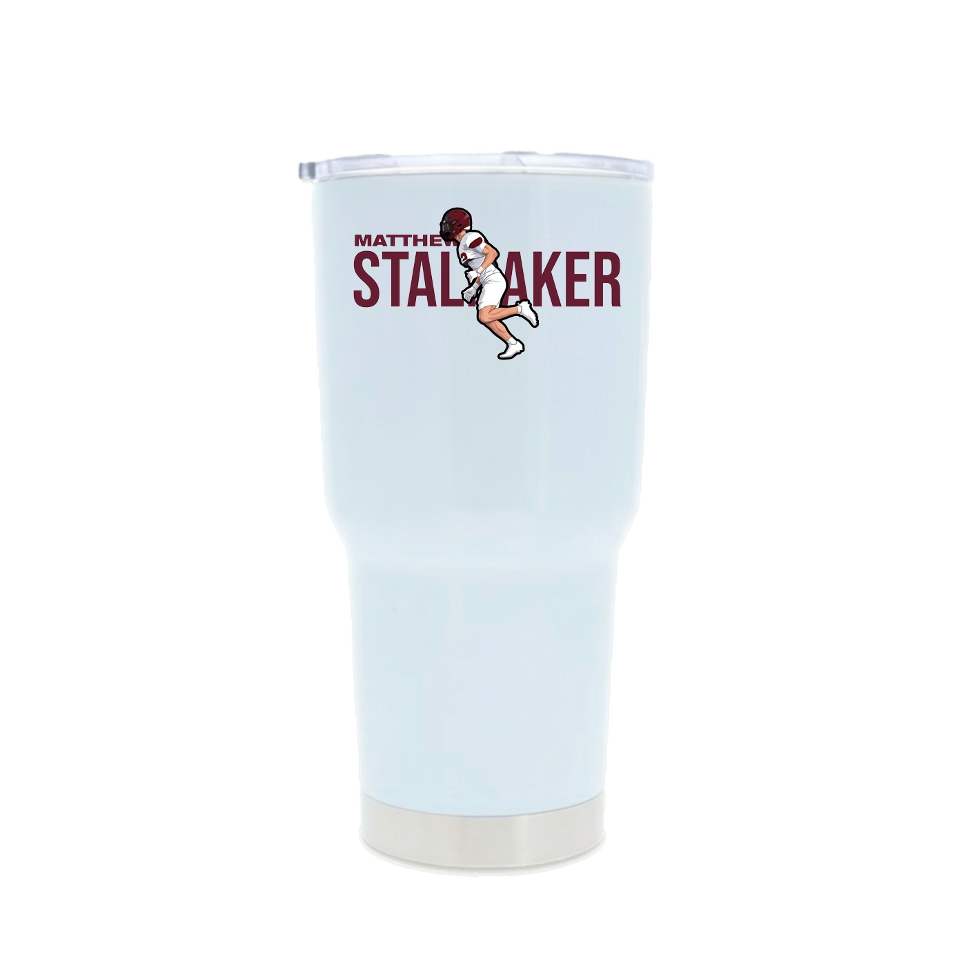 30oz Stainless Steel Tumbler — Player Name in White
