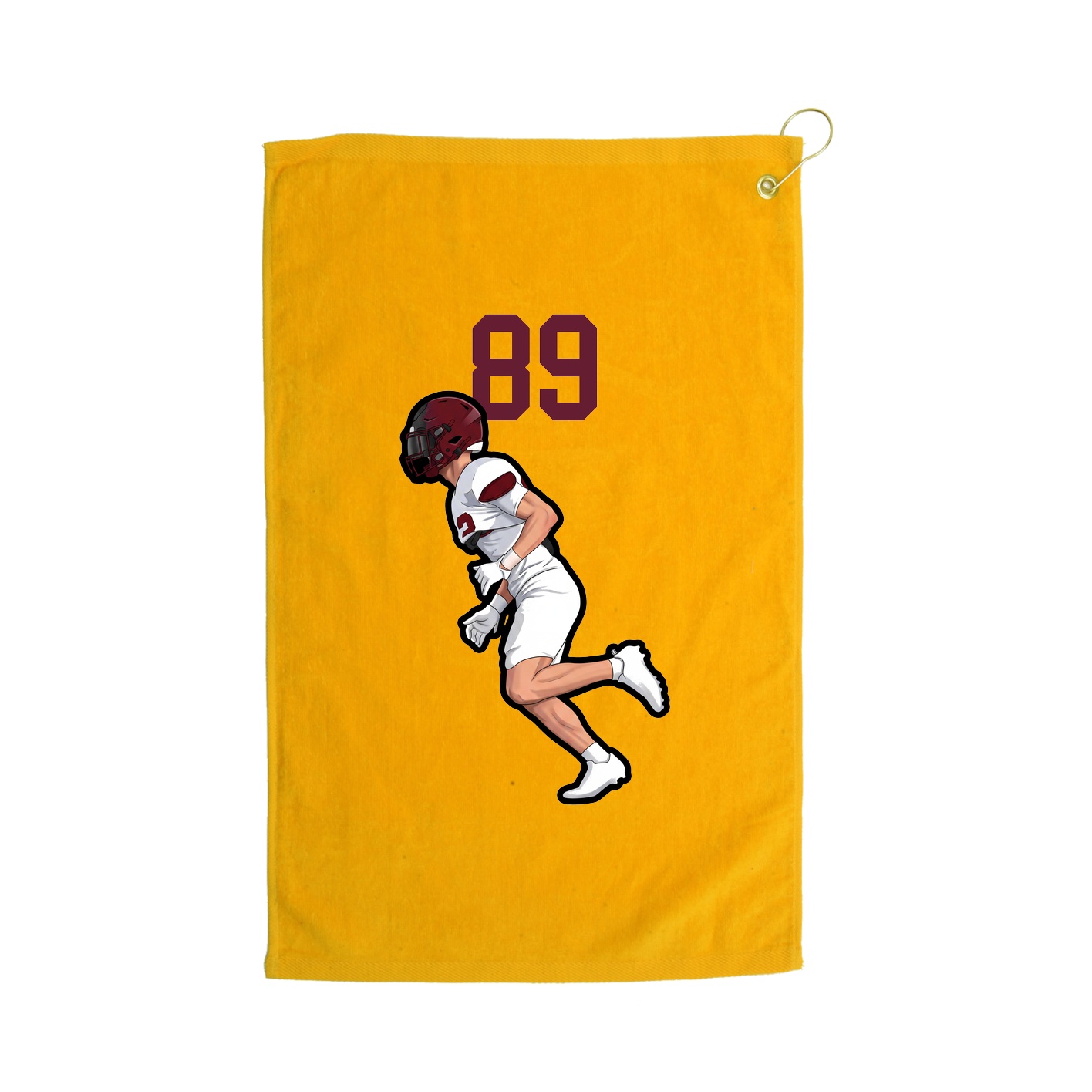 Golf Towel — Number Top in Gold
