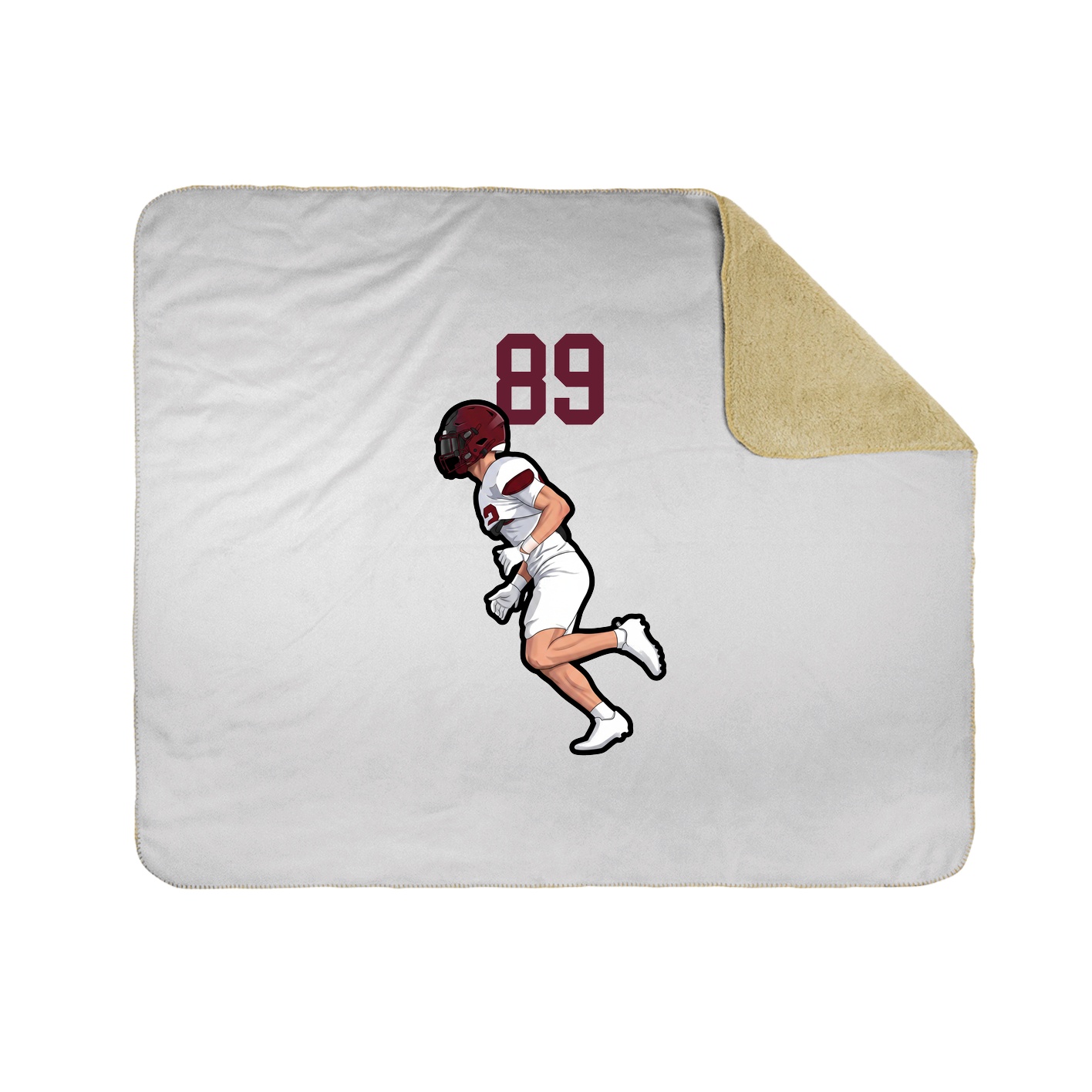 Throw Blanket — Number Top in White