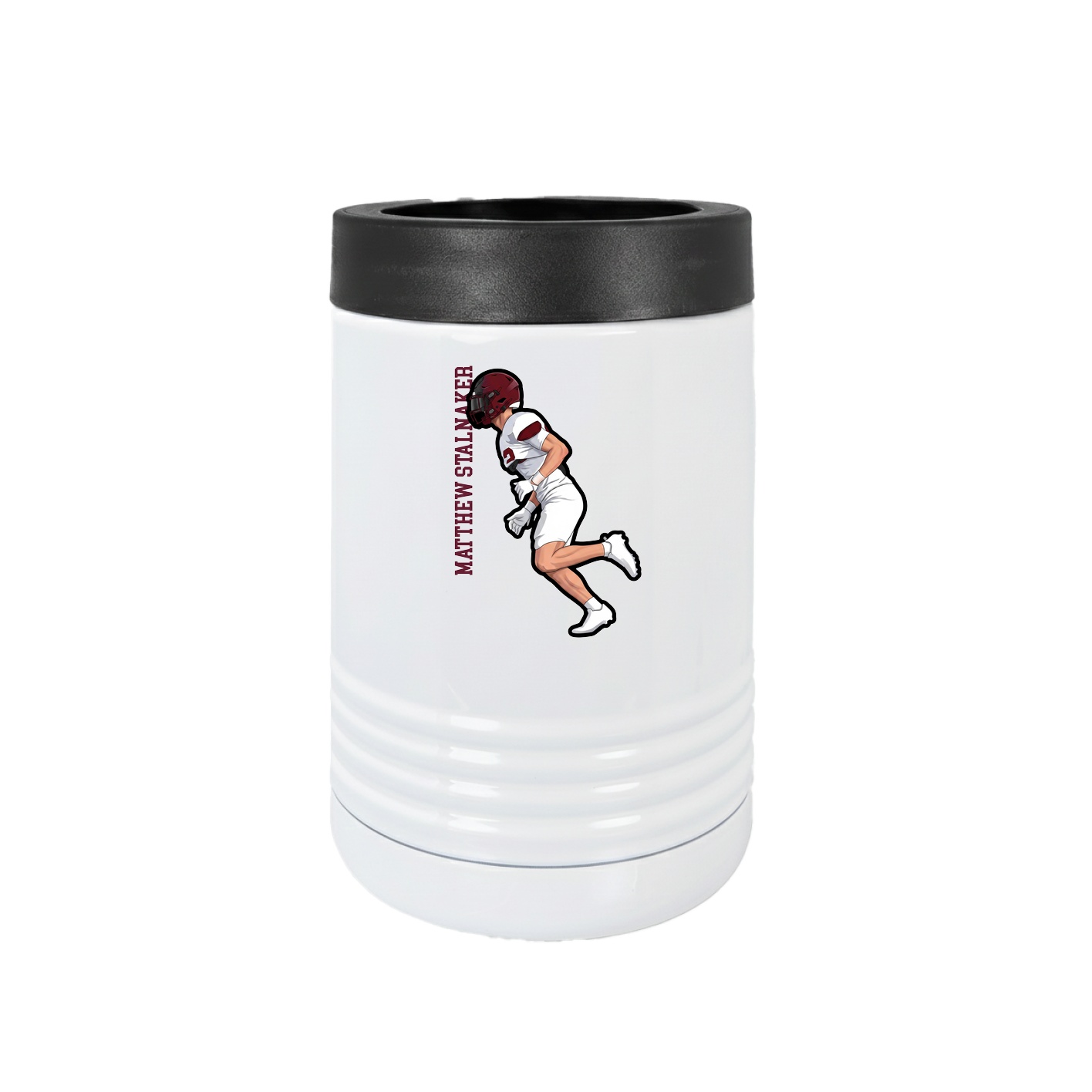 Beverage Holder — Name Vertical in White