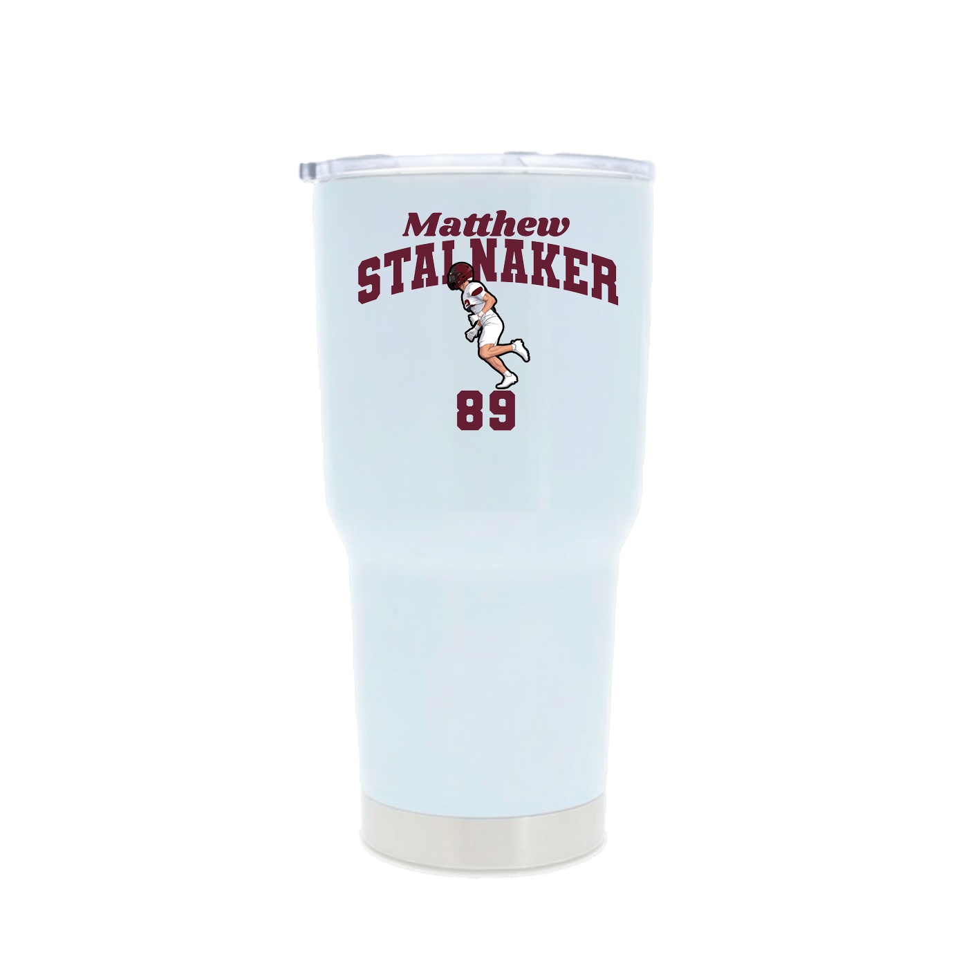 30oz Stainless Steel Tumbler — Signature Arch in White