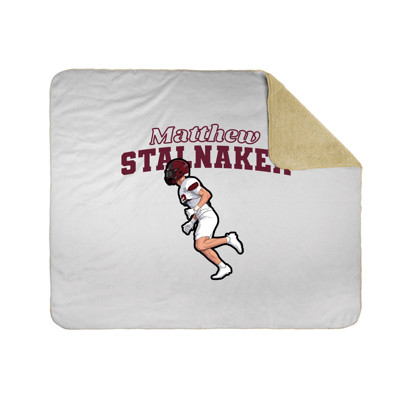 Throw Blanket — Name Arch in White