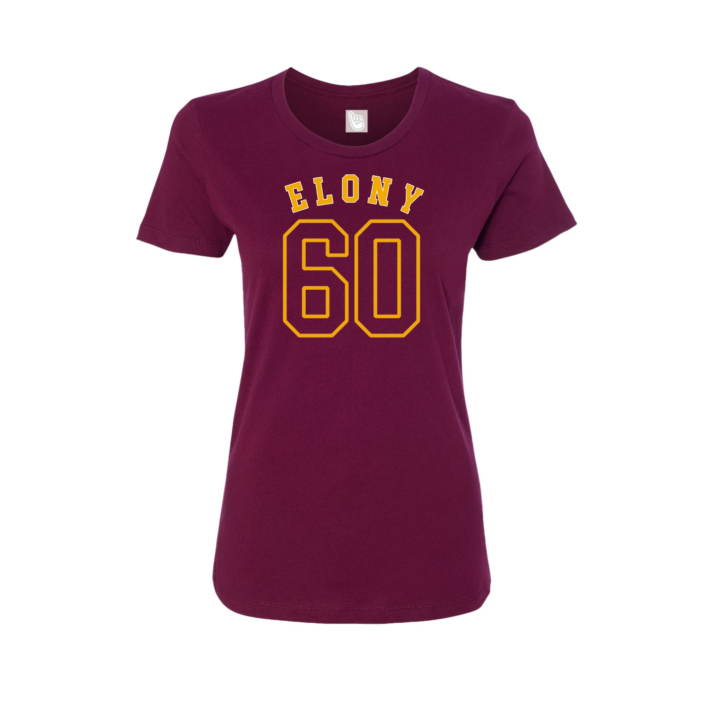 Fitted Women's Tee — Shirsey Arch in Maroon