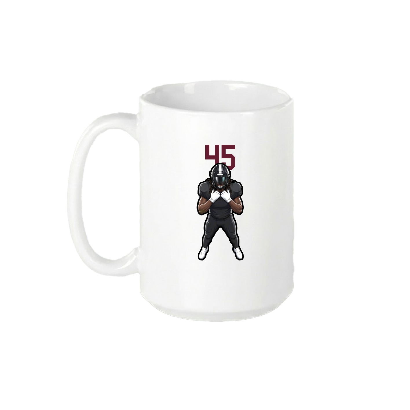 15oz Coffee Mug — Number Top in White