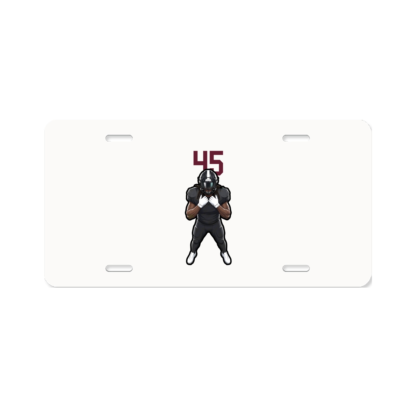 License Plate — Number Top in Classic