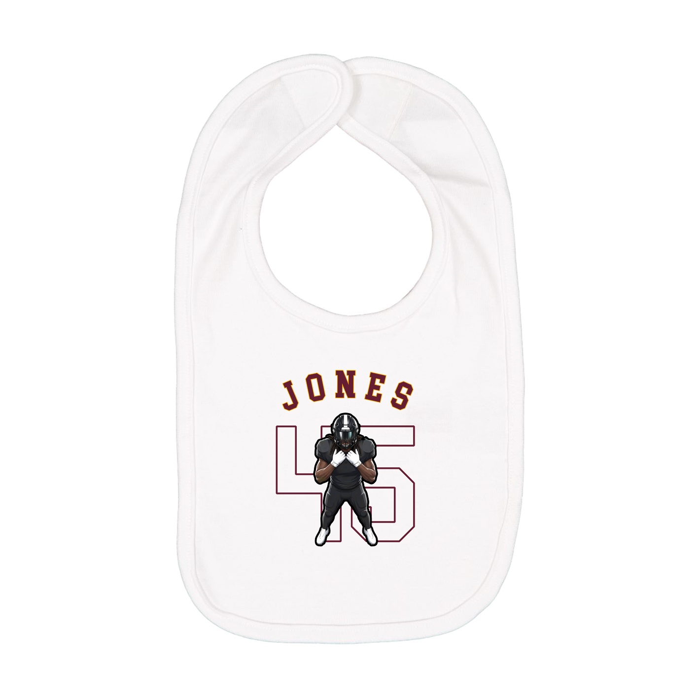 Infant Bib — Shirsey Arch in White