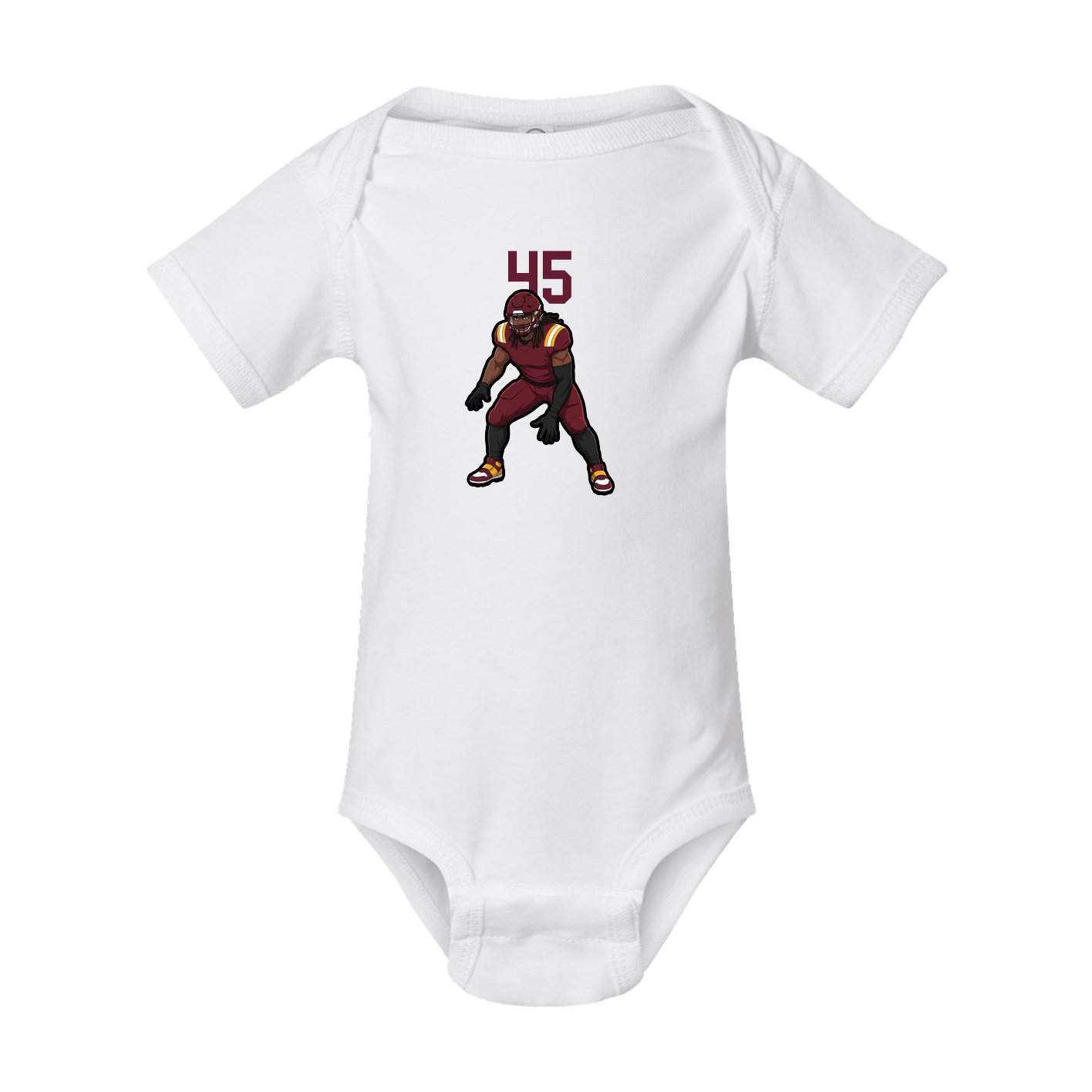 Baby Onesie — Number Top in White