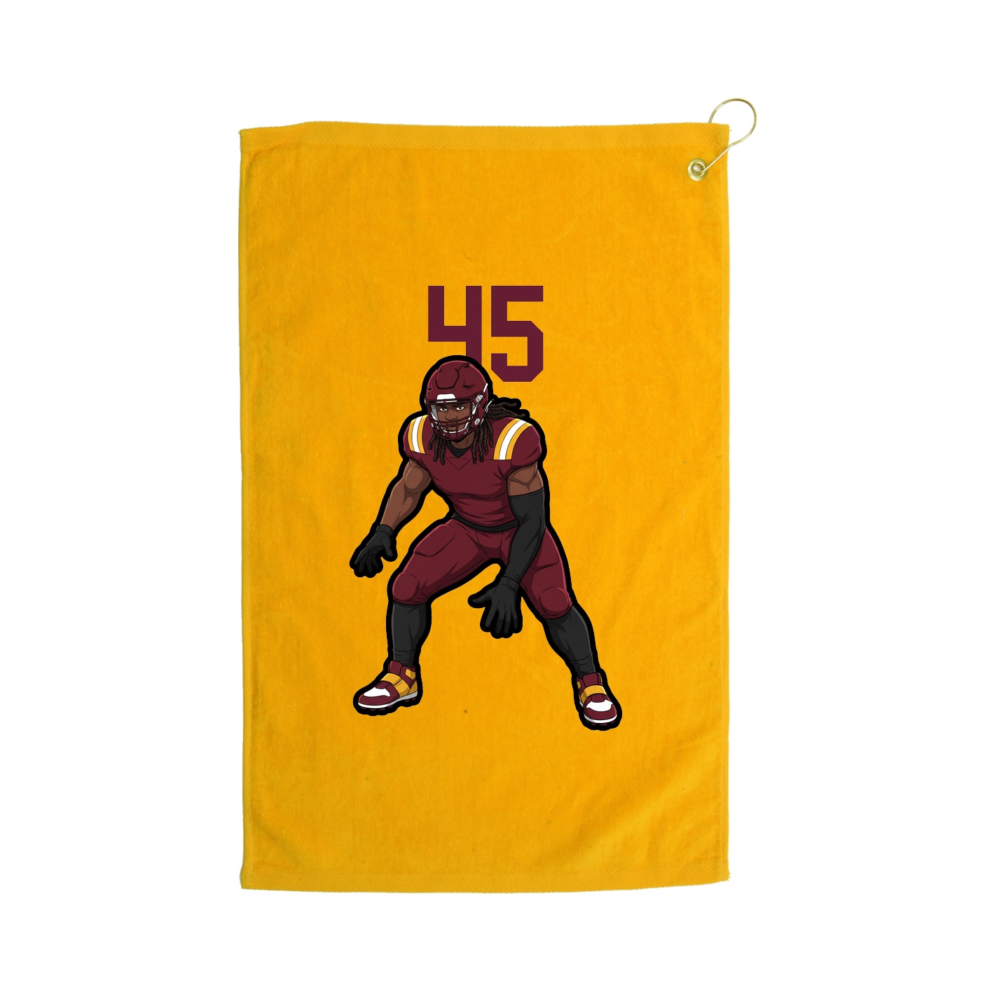 Golf Towel — Number Top in Gold