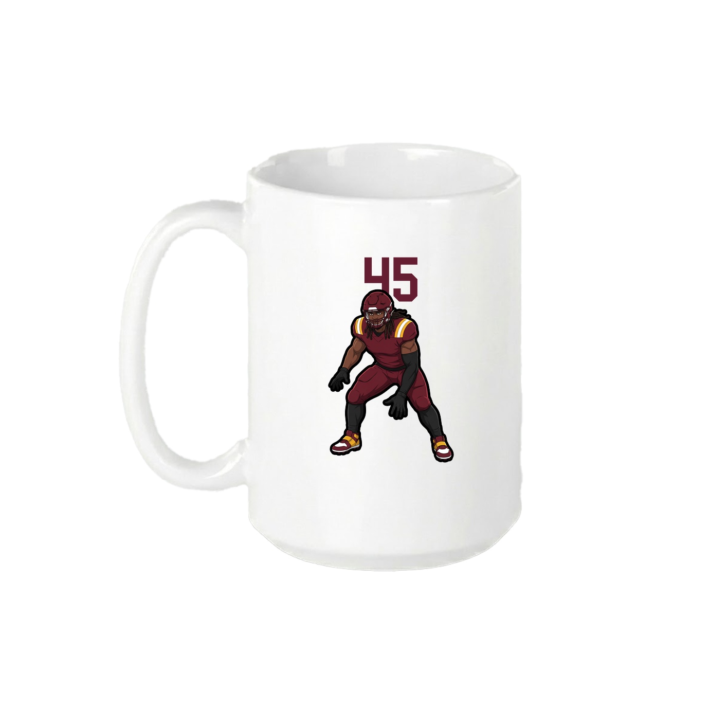 15oz Coffee Mug — Number Top in White