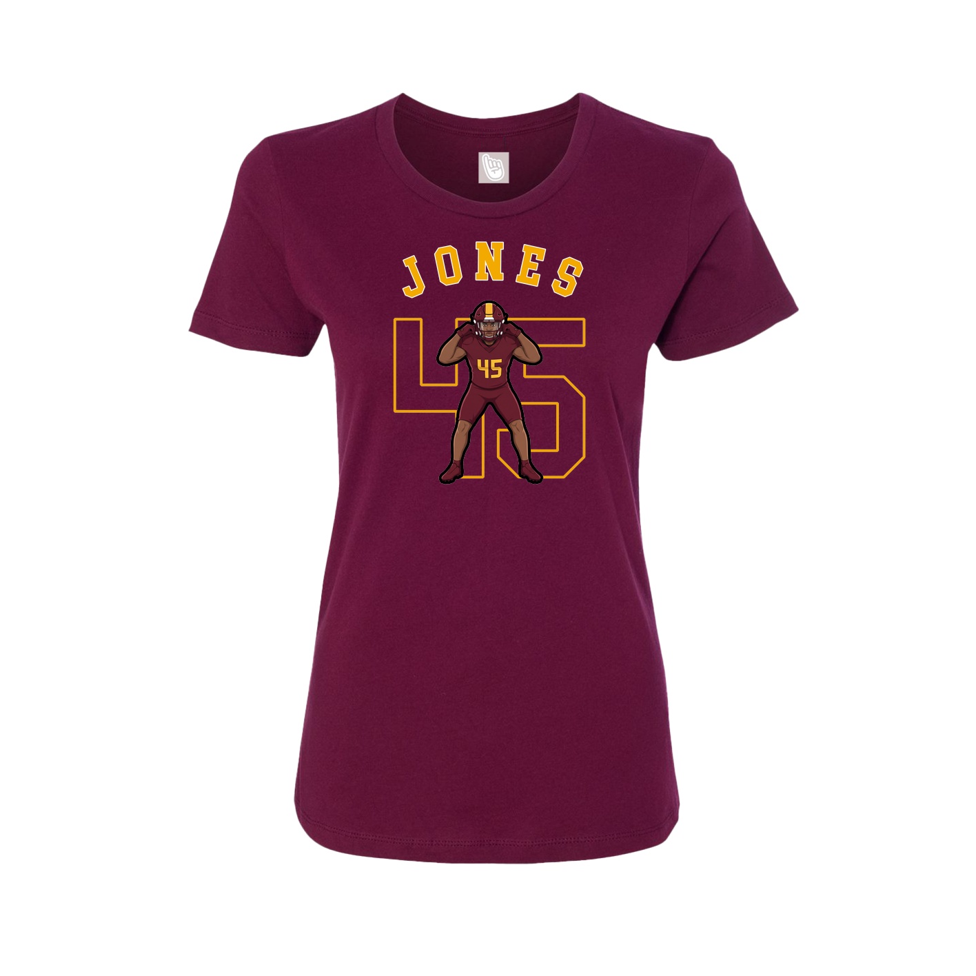 Fitted Women's Tee — Shirsey Arch in Maroon