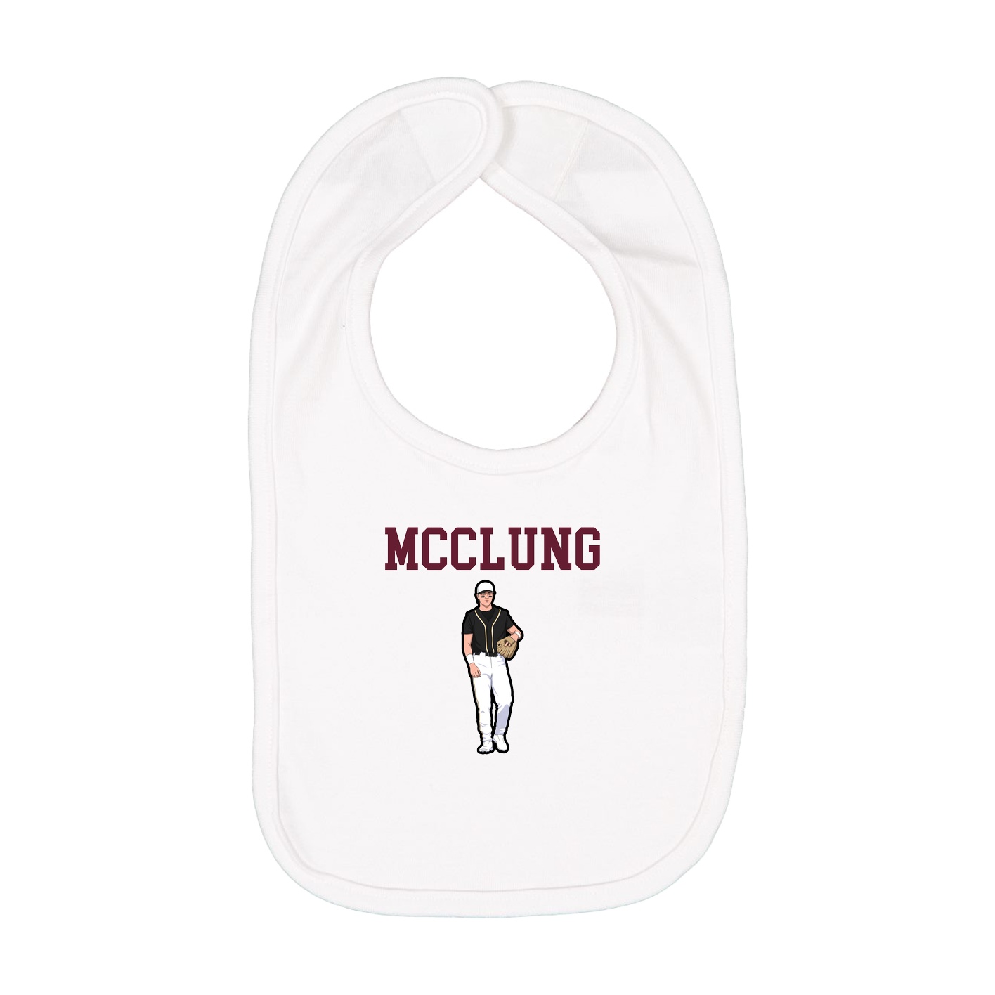 Infant Bib — Shirsey in White