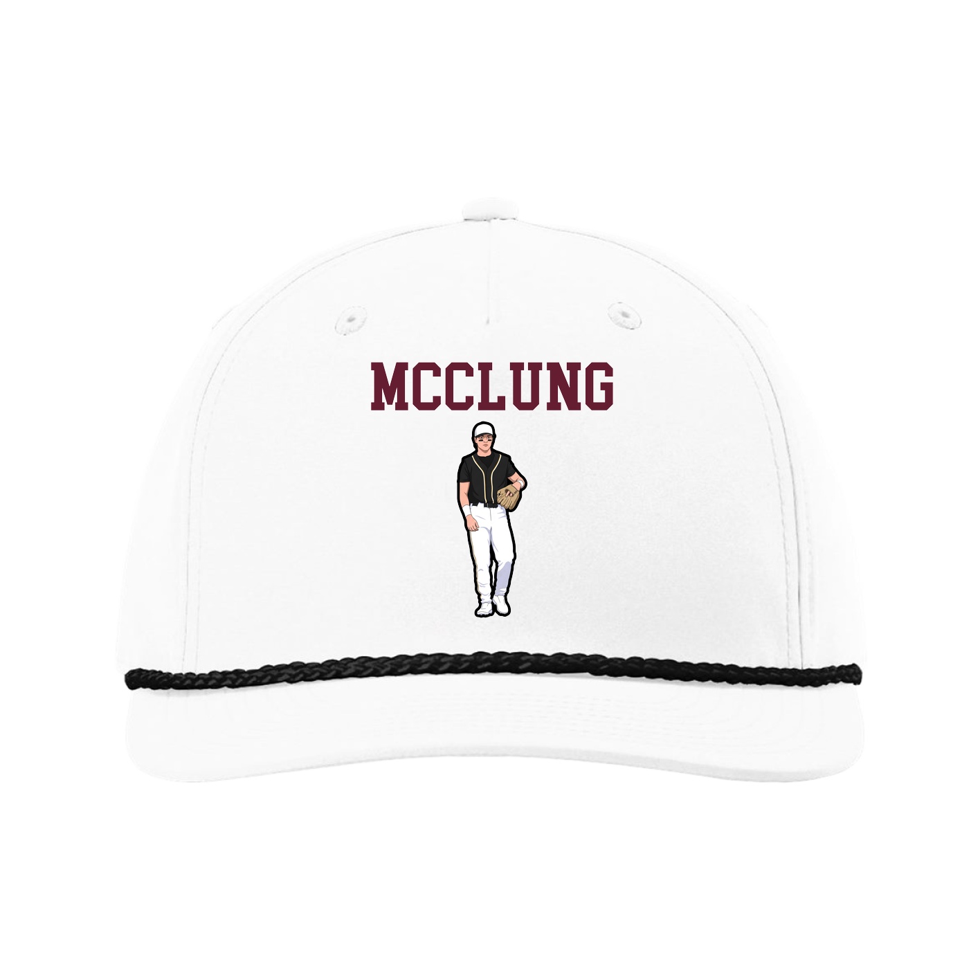 Five-Panel Classic Rope Cap — Shirsey in White