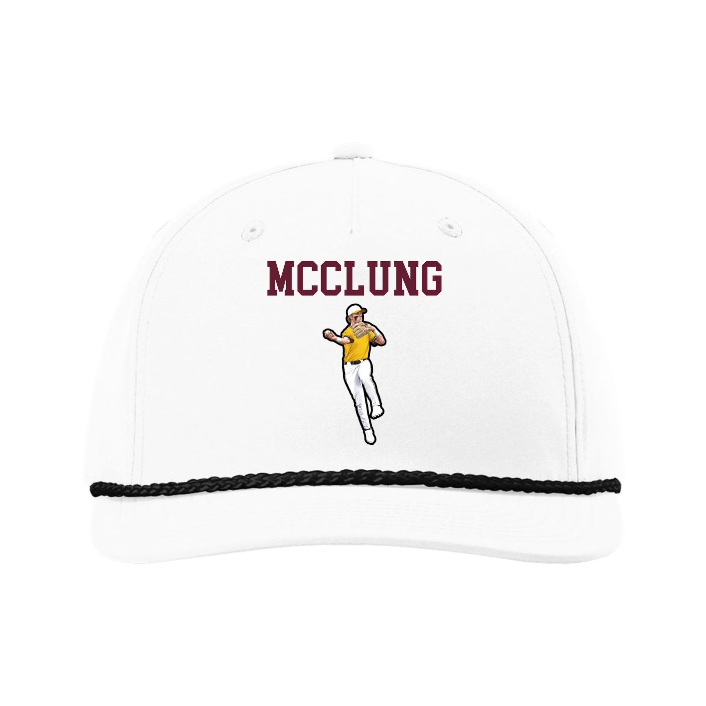 Five-Panel Classic Rope Cap — Shirsey in White