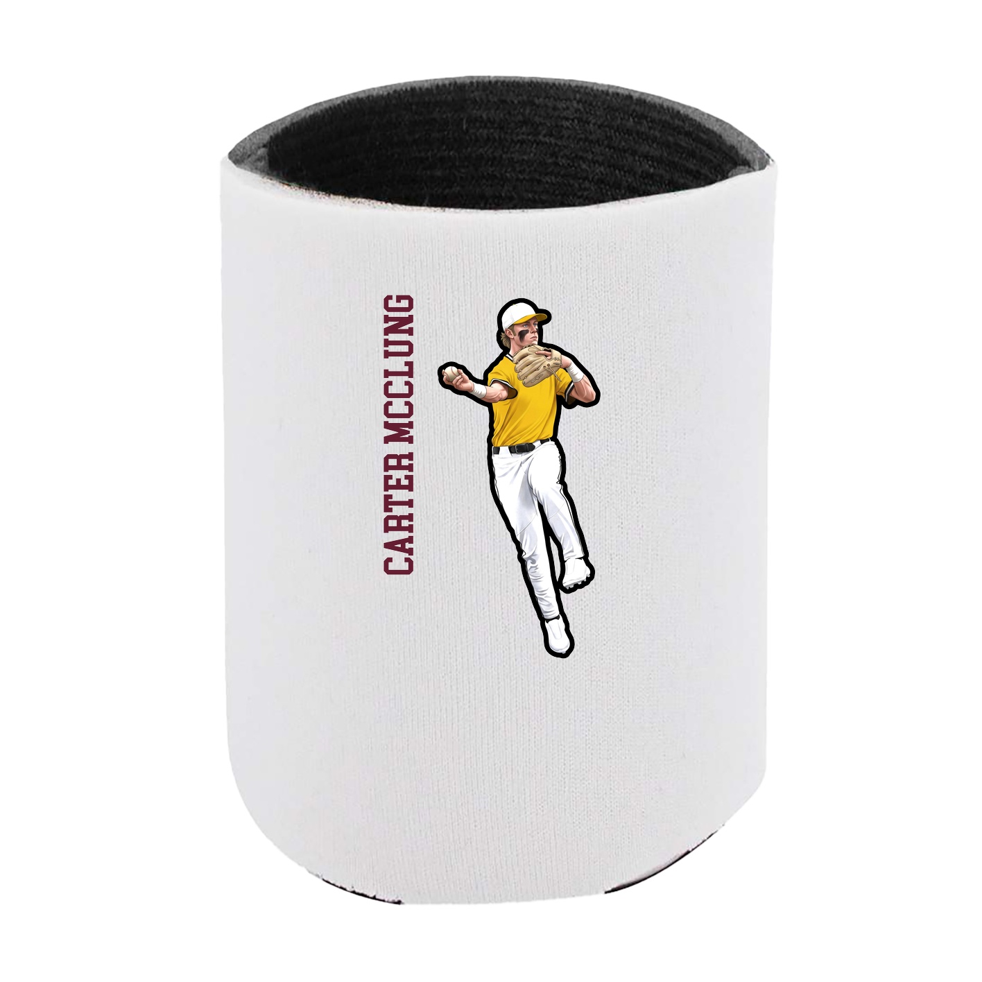 Can Holder — Name Vertical in White