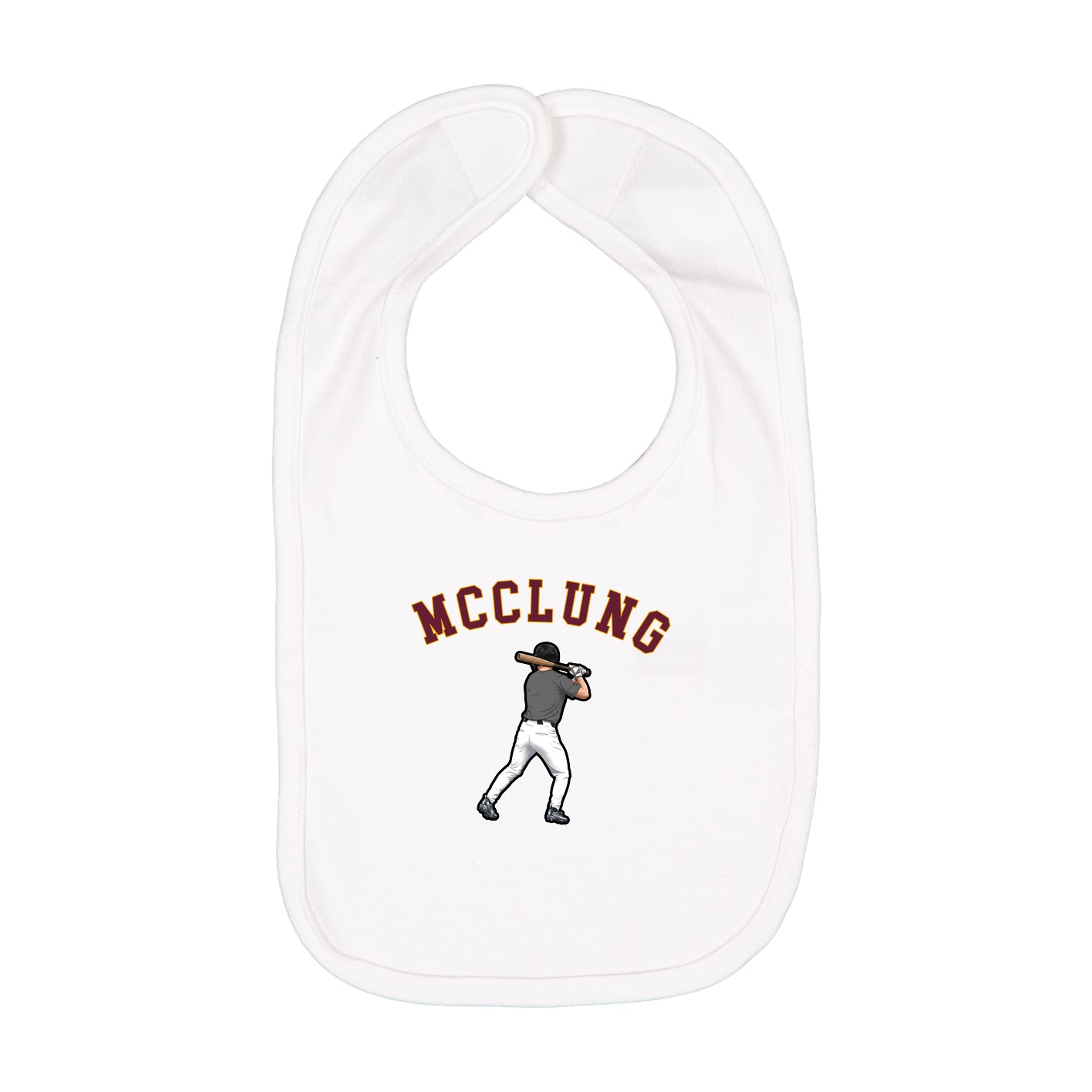 Infant Bib — Shirsey Arch in White