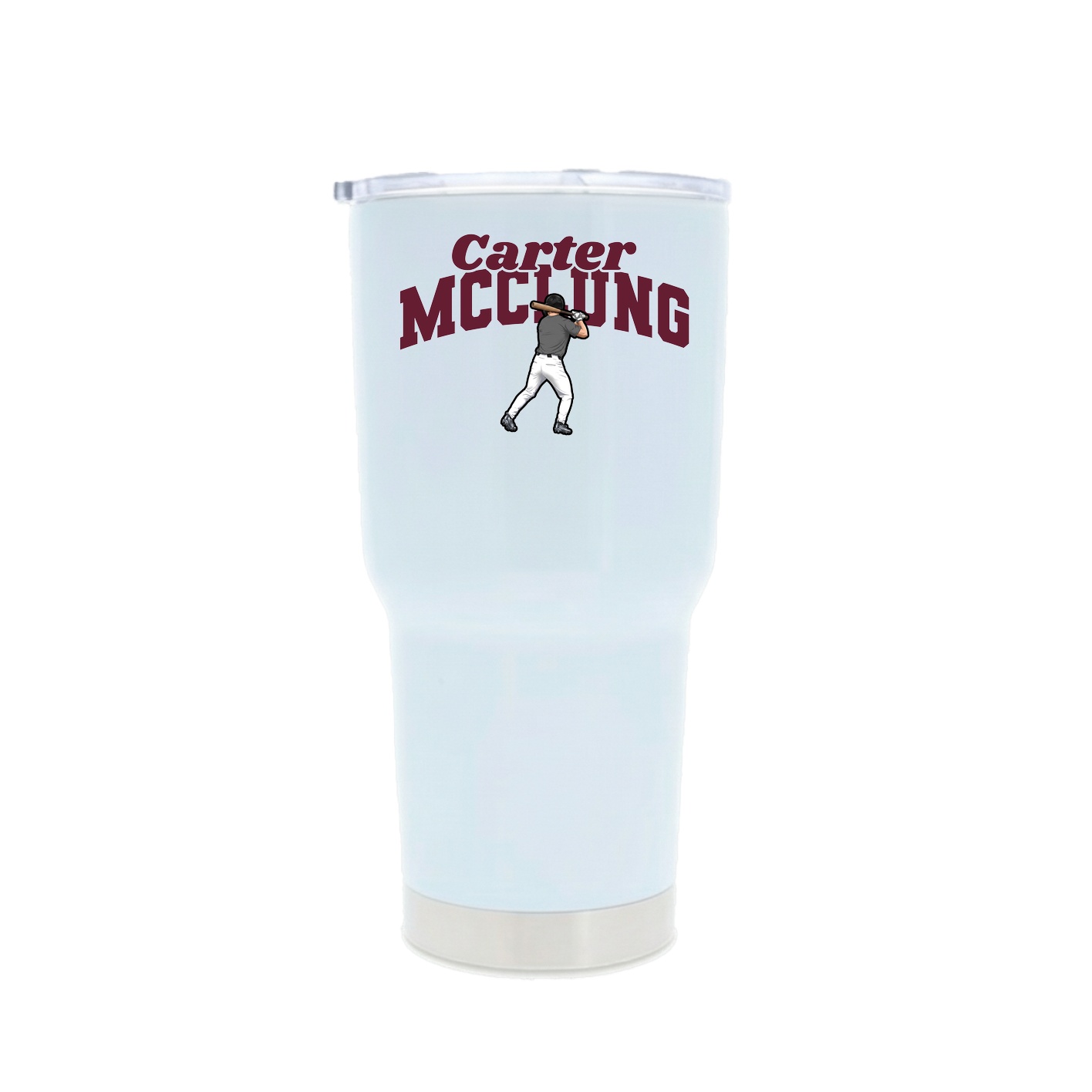 30oz Stainless Steel Tumbler — Signature Arch in White