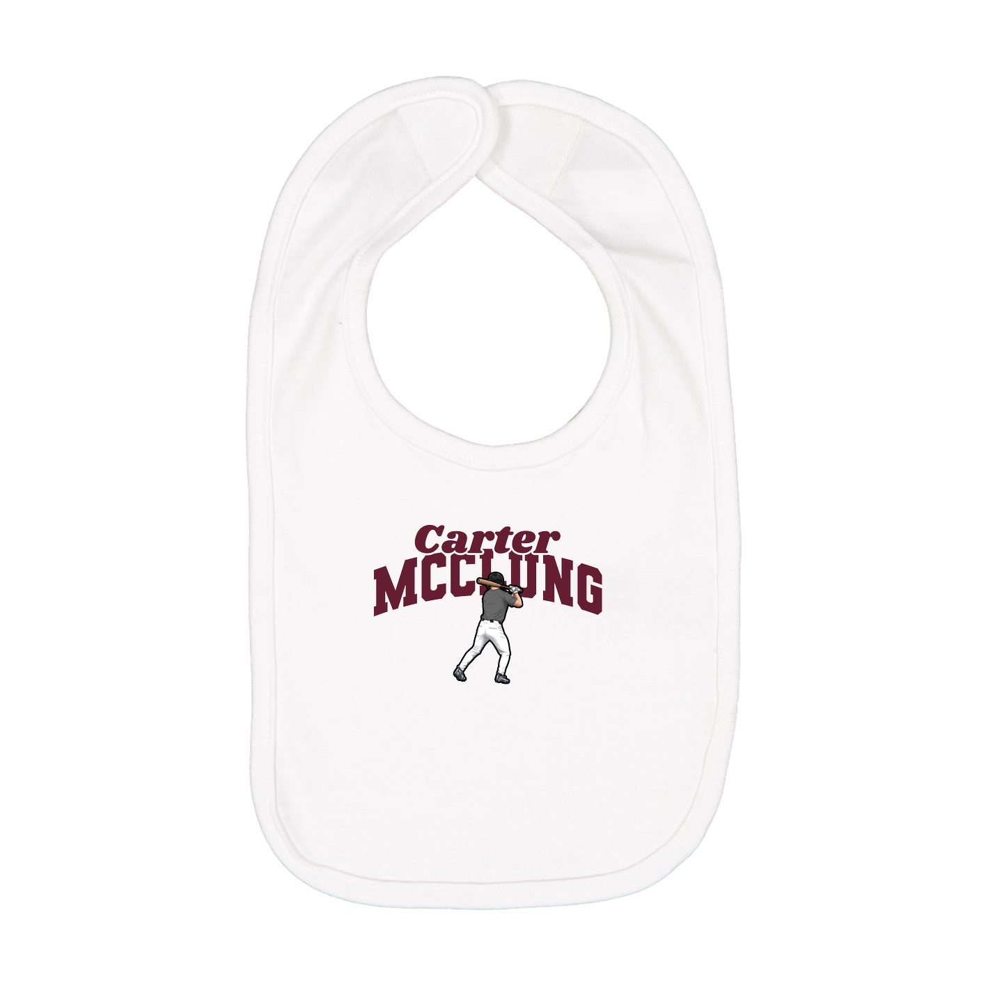 Infant Bib — Signature Arch in White