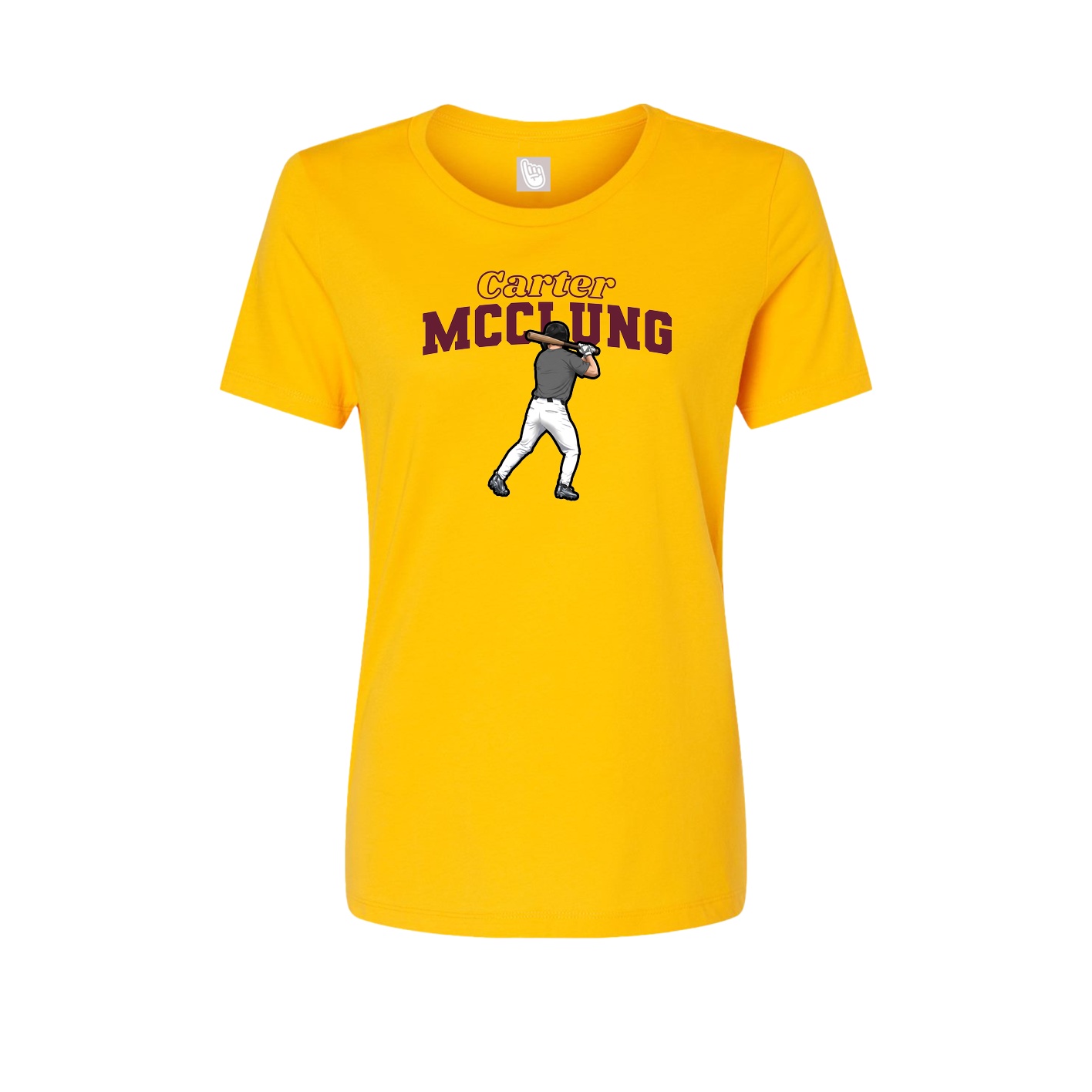 Womens Tee — Name Arch in Gold