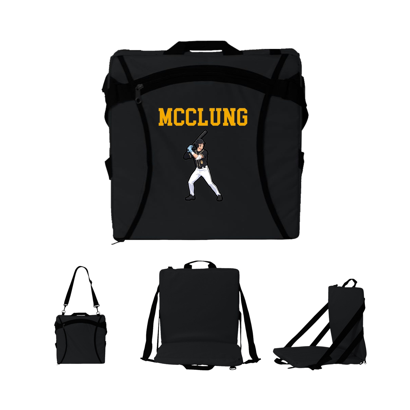 Folding Stadium Seat — Shirsey in Black