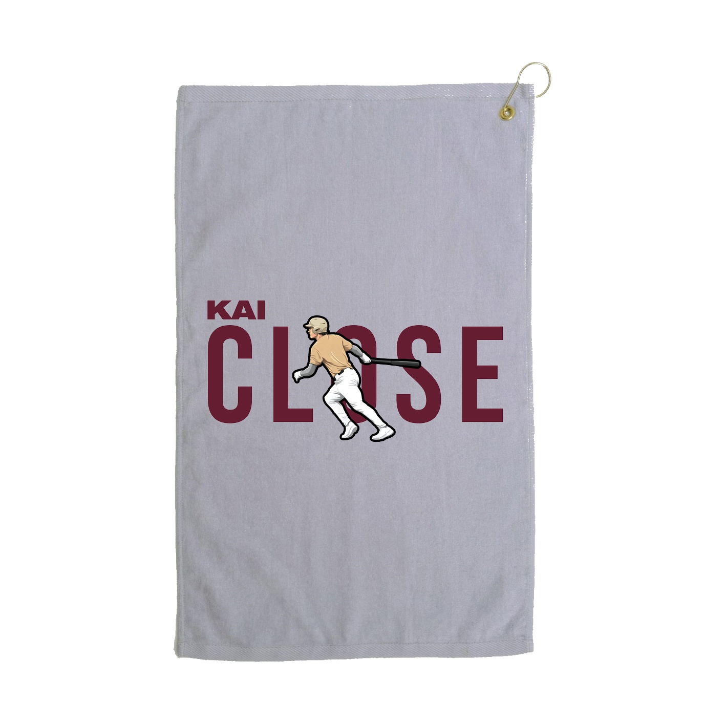 Golf Towel — Player Name in Grey