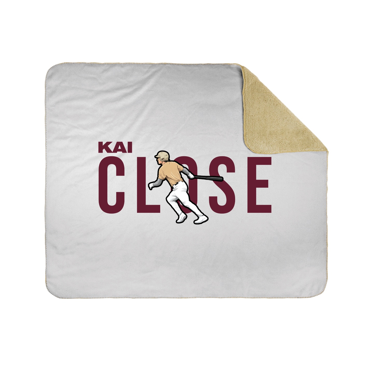 Throw Blanket — Player Name in White