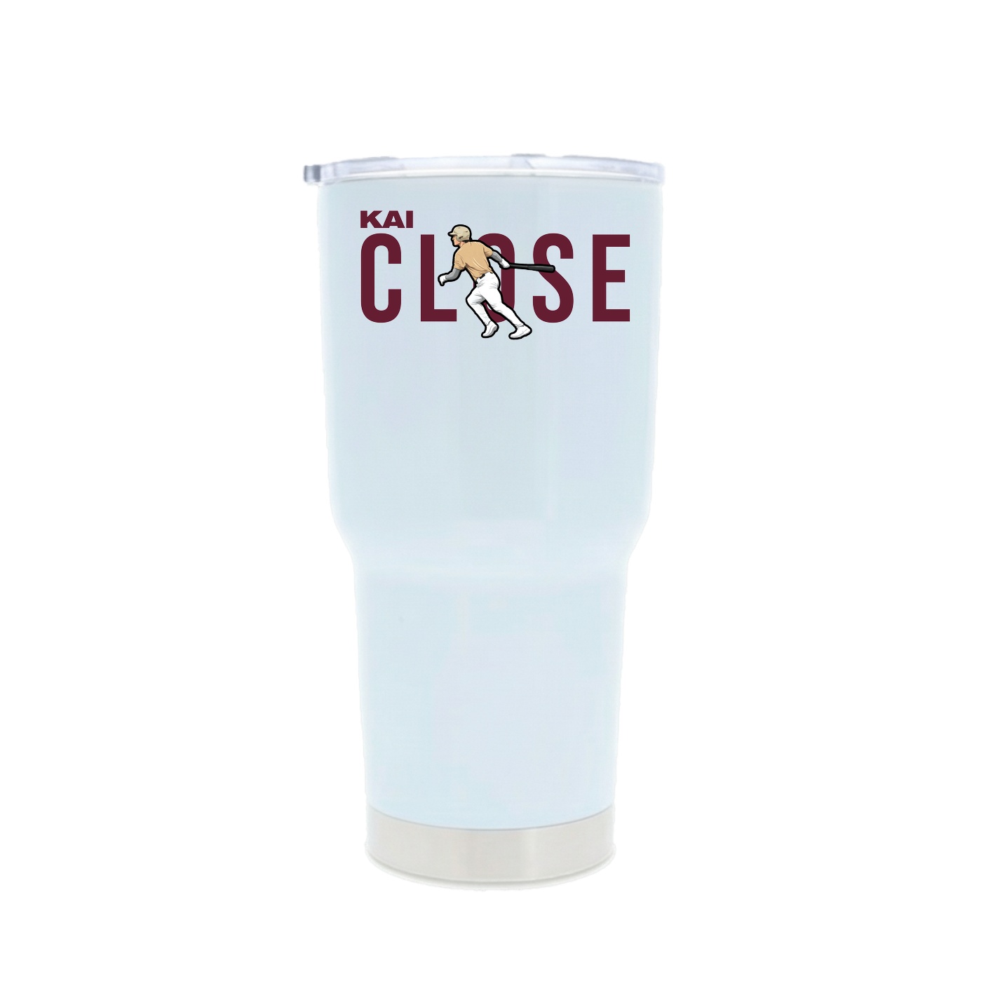 30oz Stainless Steel Tumbler — Player Name in White