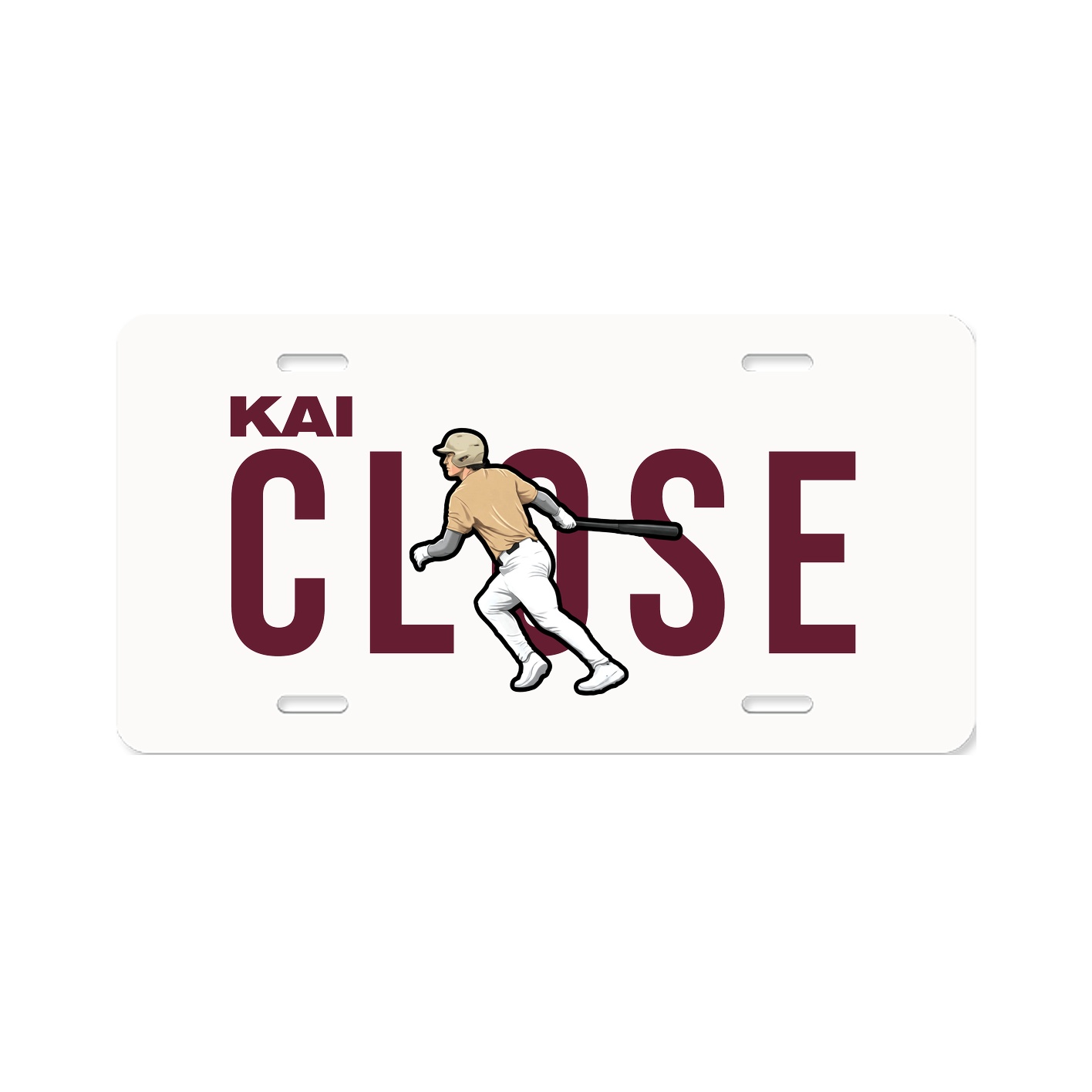 License Plate — Player Name in Classic