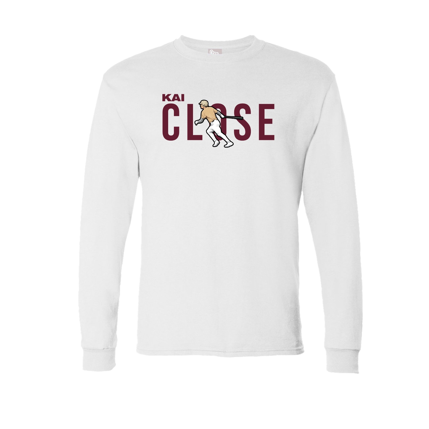 Long Sleeve Tee — Player Name in White