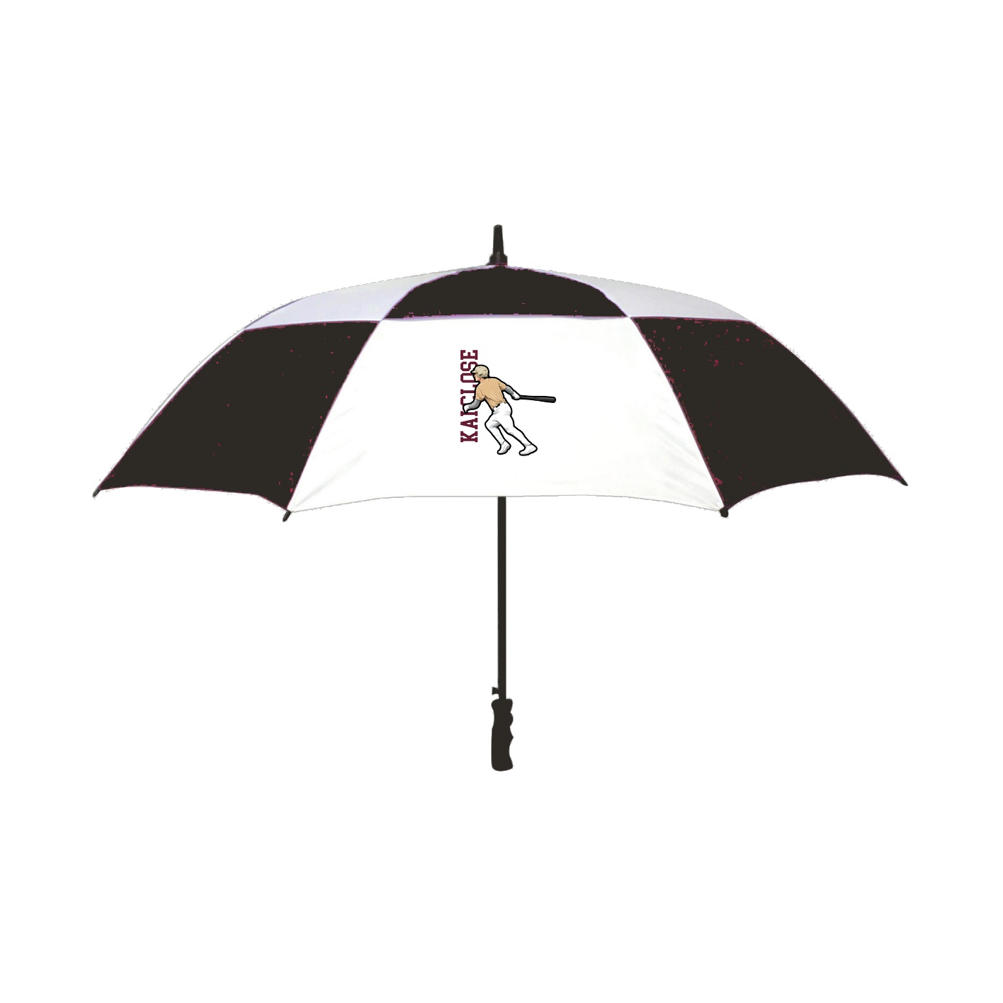 Golf Umbrella — Name Vertical in Black